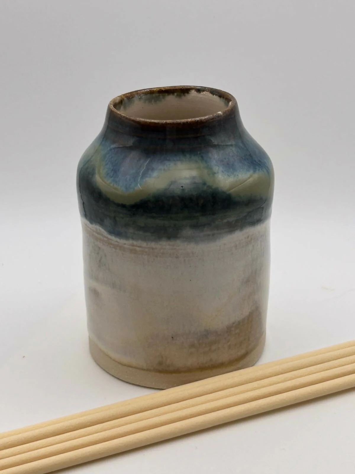 Blue & Grey Reed Diffuser Bottle/Bud Vase - Image 2