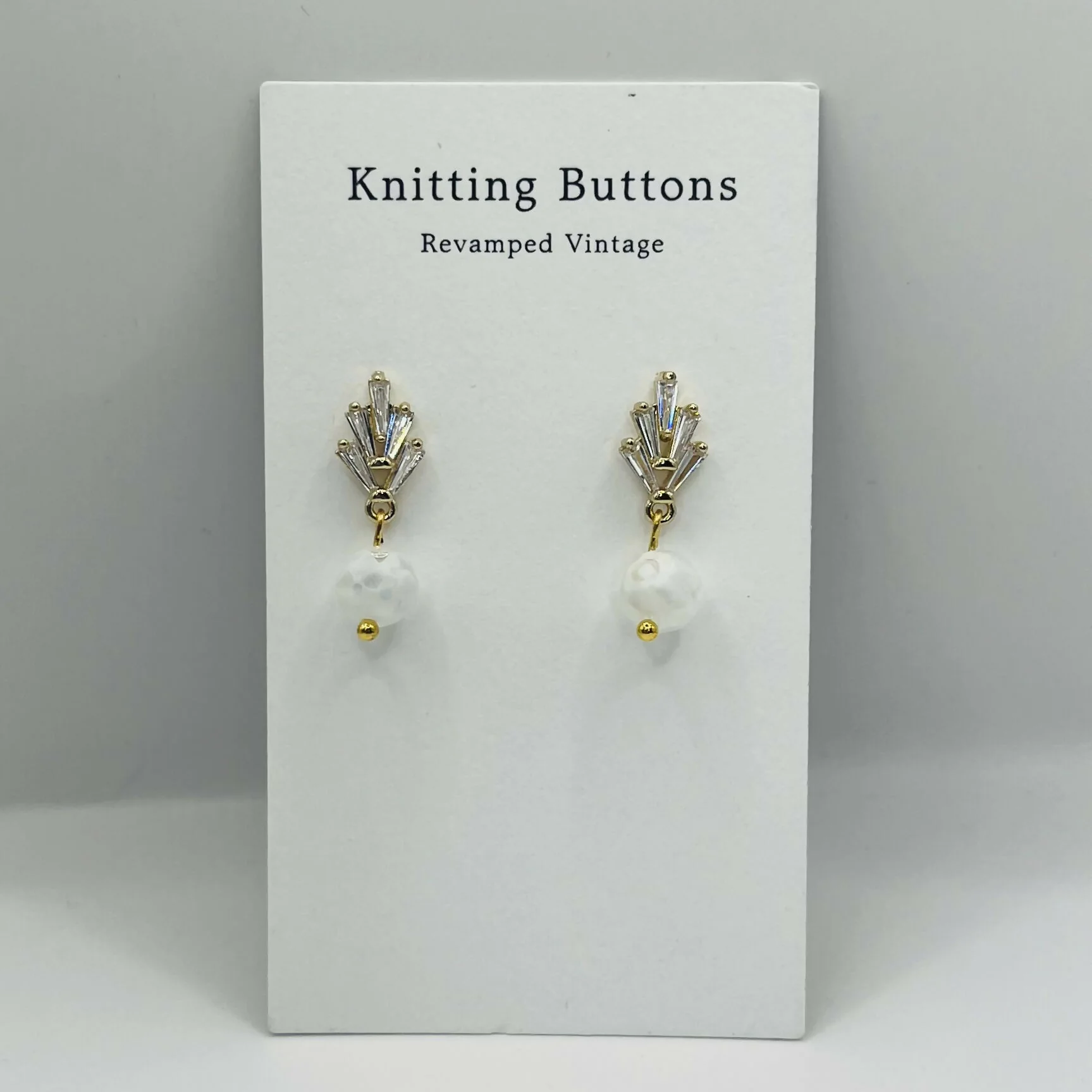 Revamped Vintage Earrings - Deco Stud - Image 4