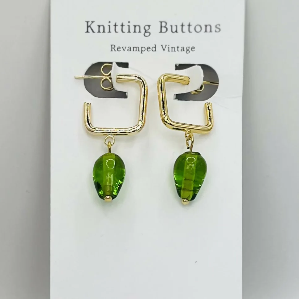 Revamped Vintage Earrings - Geo Hoop