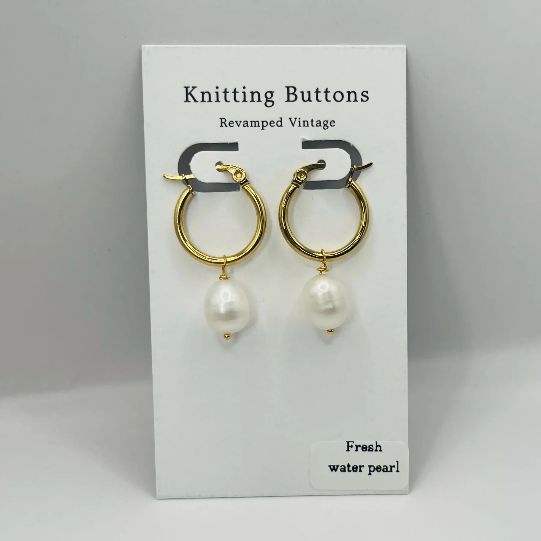 Revamped Vintage Earrings - Geo Hoop - Image 2