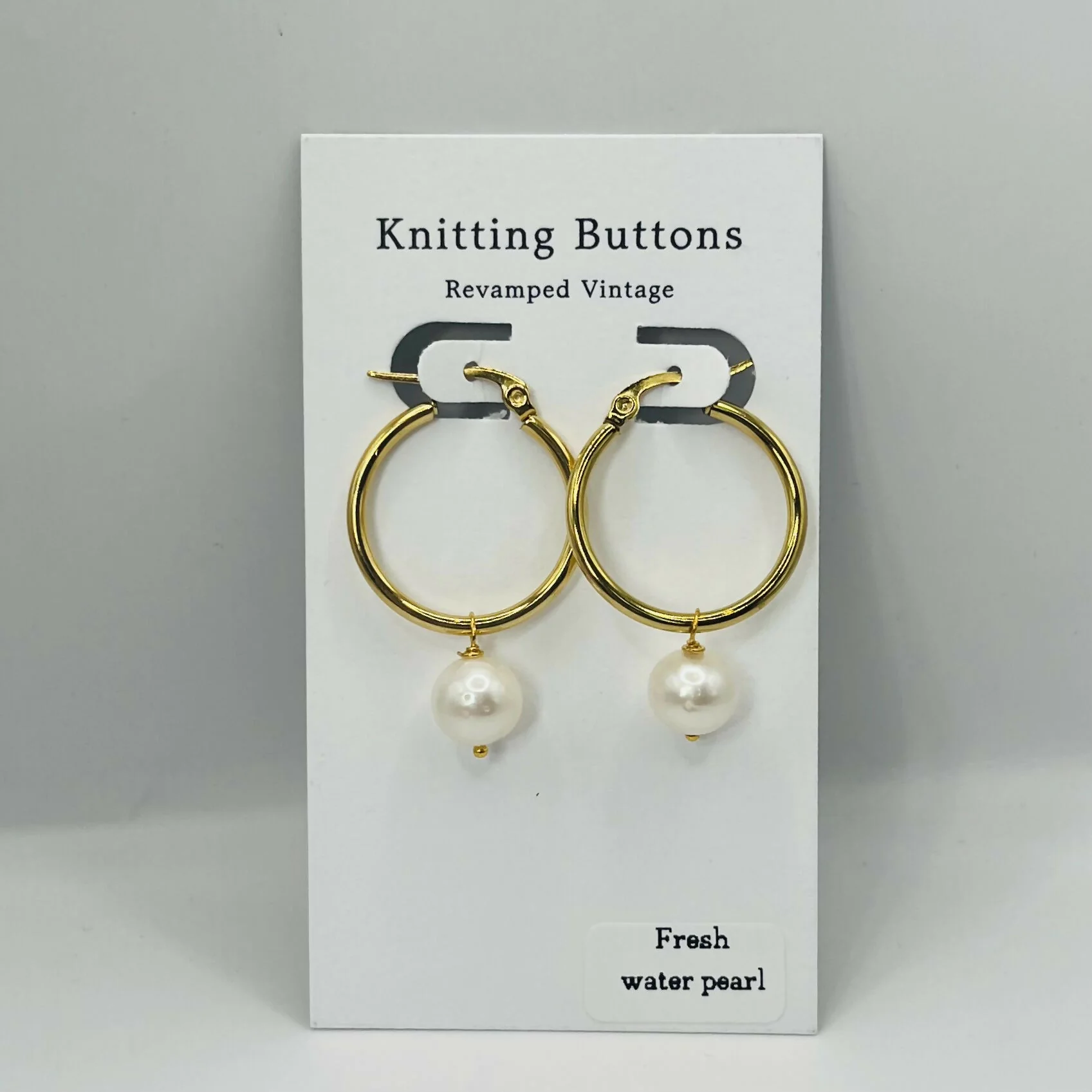 Revamped Vintage Earrings - Geo Hoop - Image 3