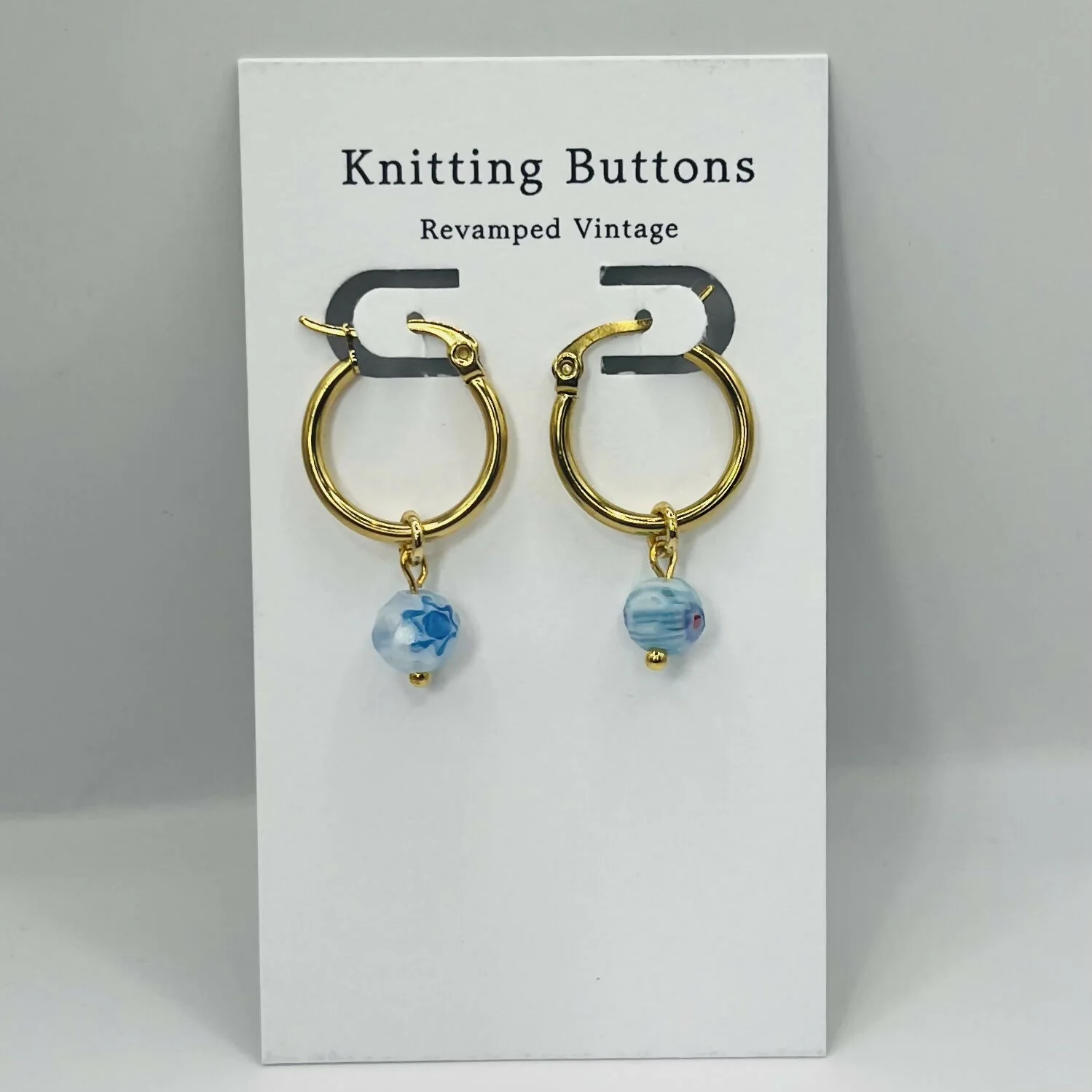 Revamped Vintage Earrings - Geo Hoop - Image 4