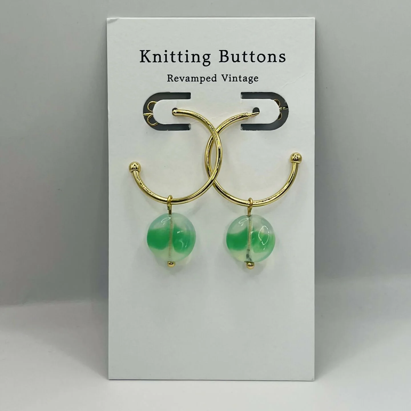 Revamped Vintage Earrings - Geo Hoop - Image 5