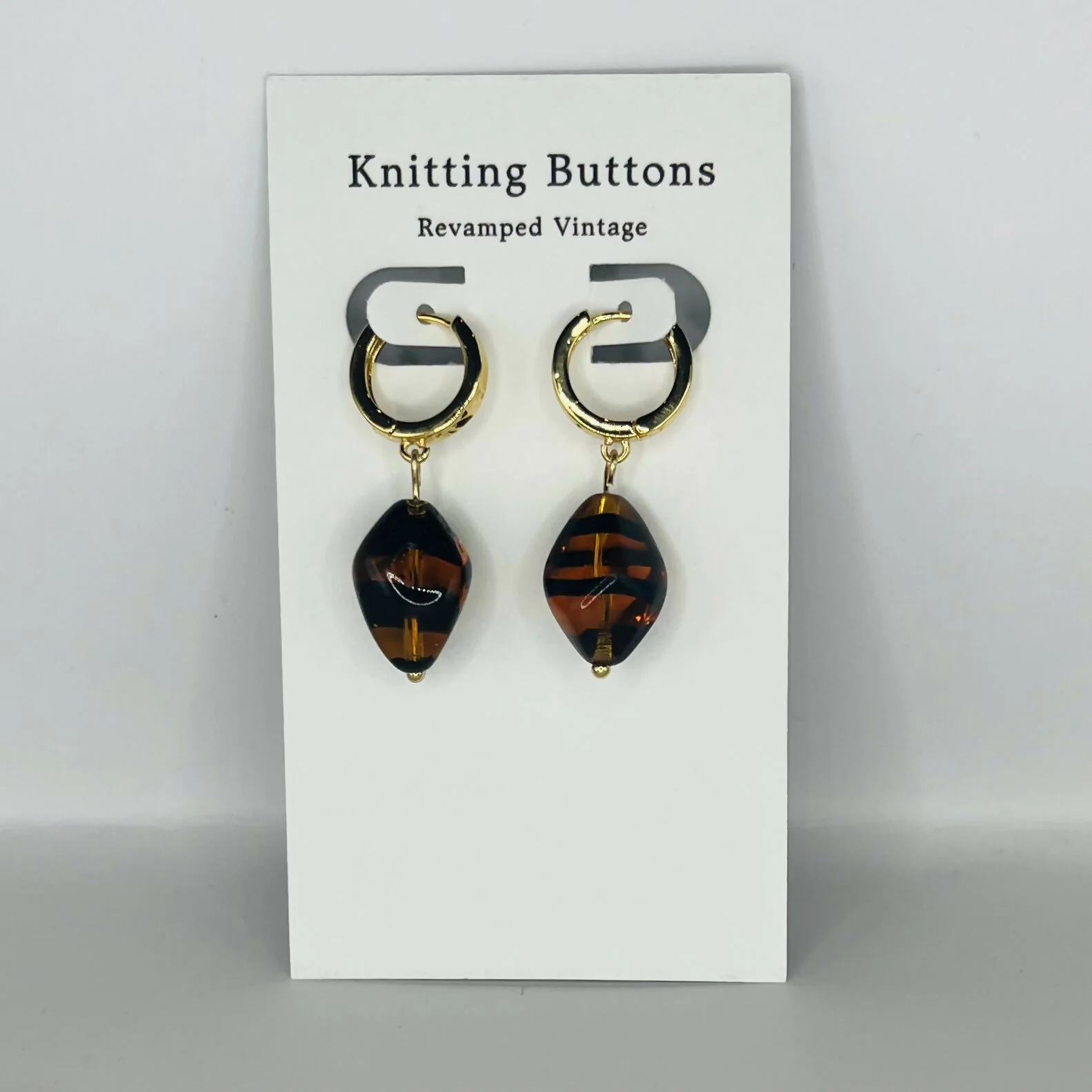 Revamped Vintage Earrings - Huggie Hoop - Image 2