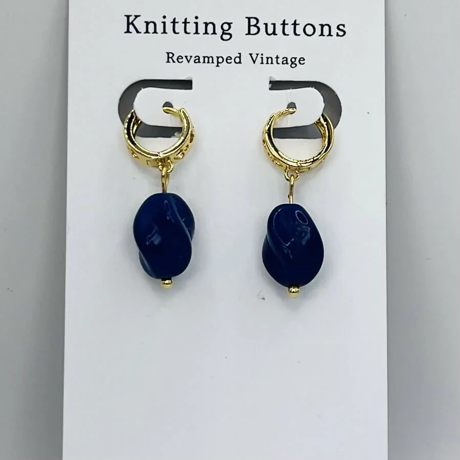 Revamped Vintage Earrings - Huggie Hoop - Image 4