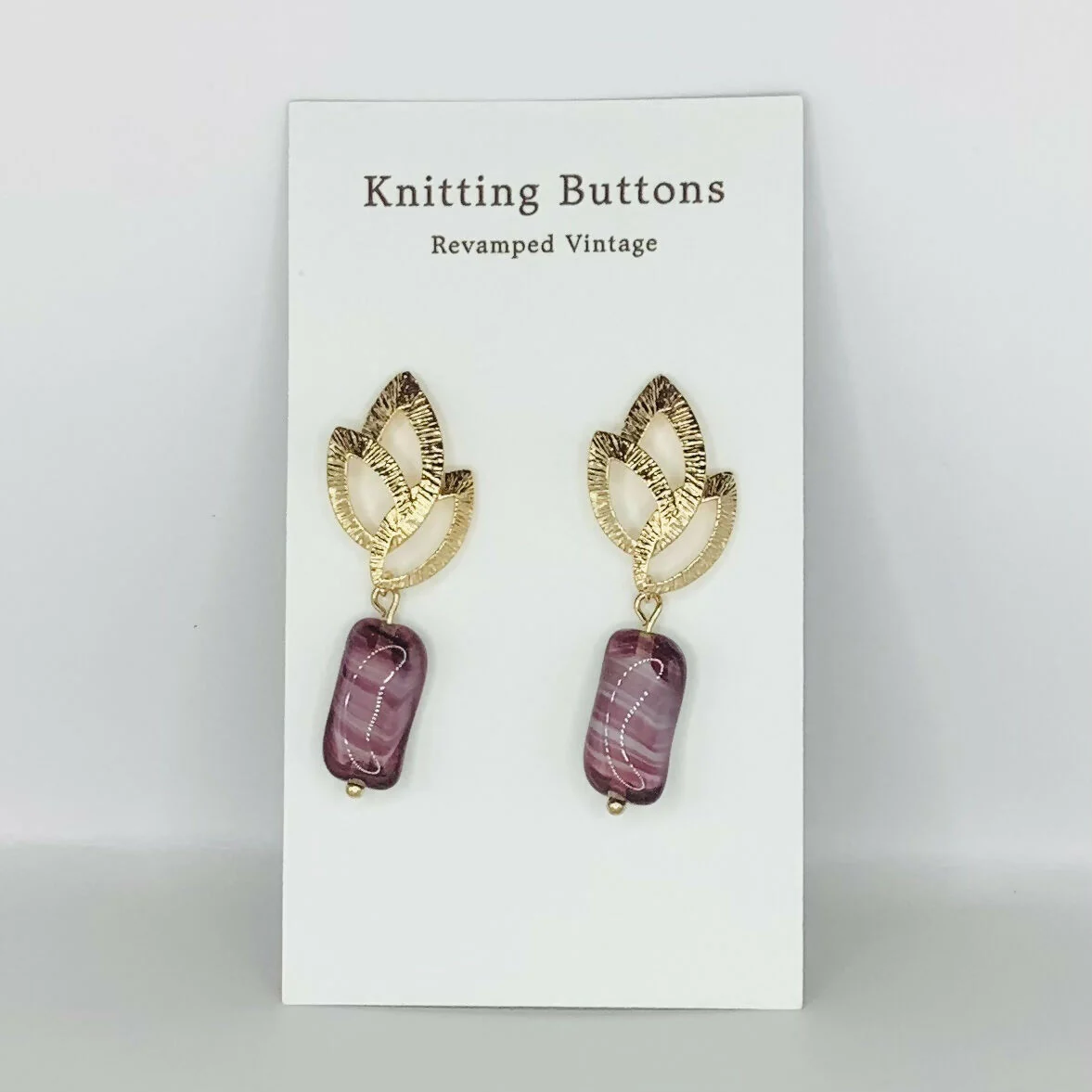 Revamped Vintage Earrings - Oval Drop - Image 4