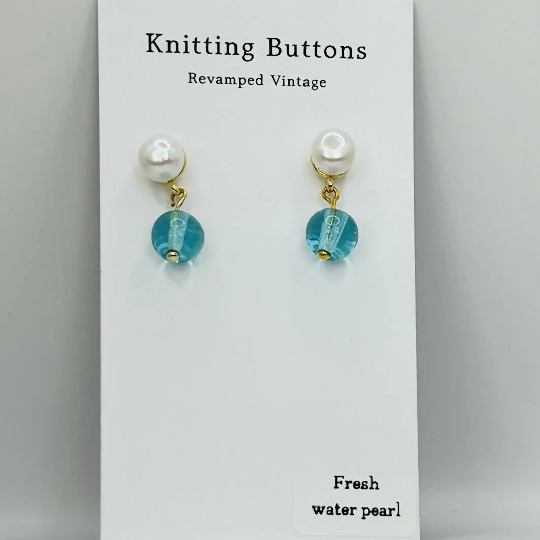 Revamped Vintage Earrings - Pearl - Image 3