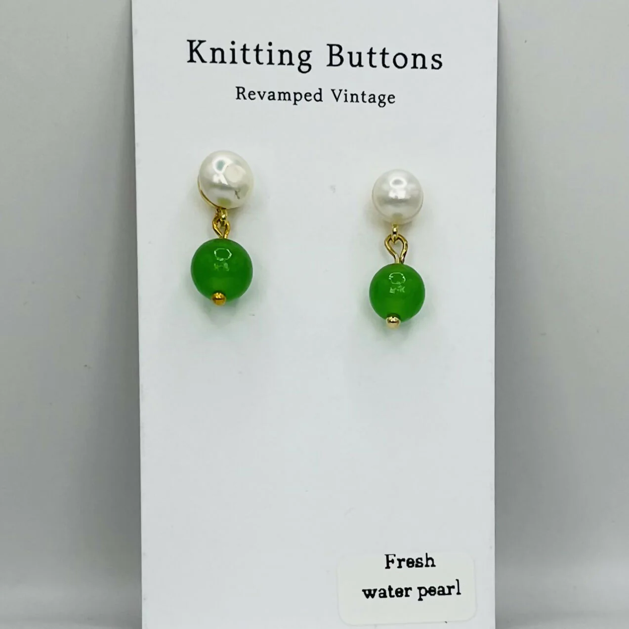 Revamped Vintage Earrings - Pearl - Image 4