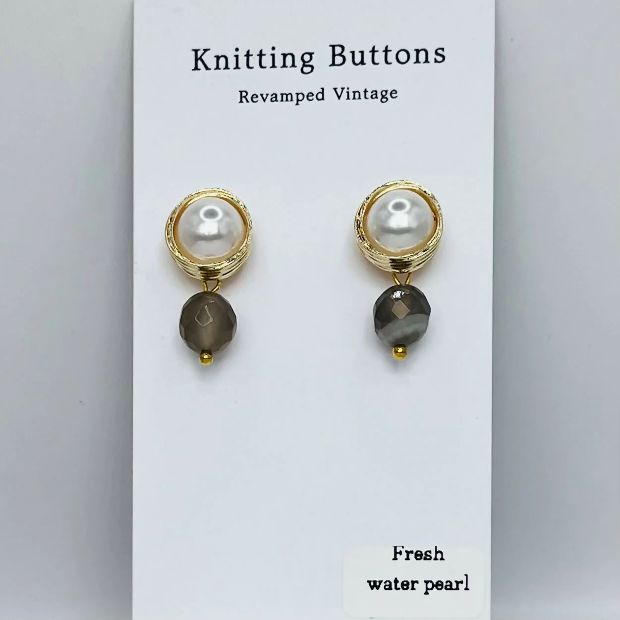 Revamped Vintage Earrings - Pearl - Image 5