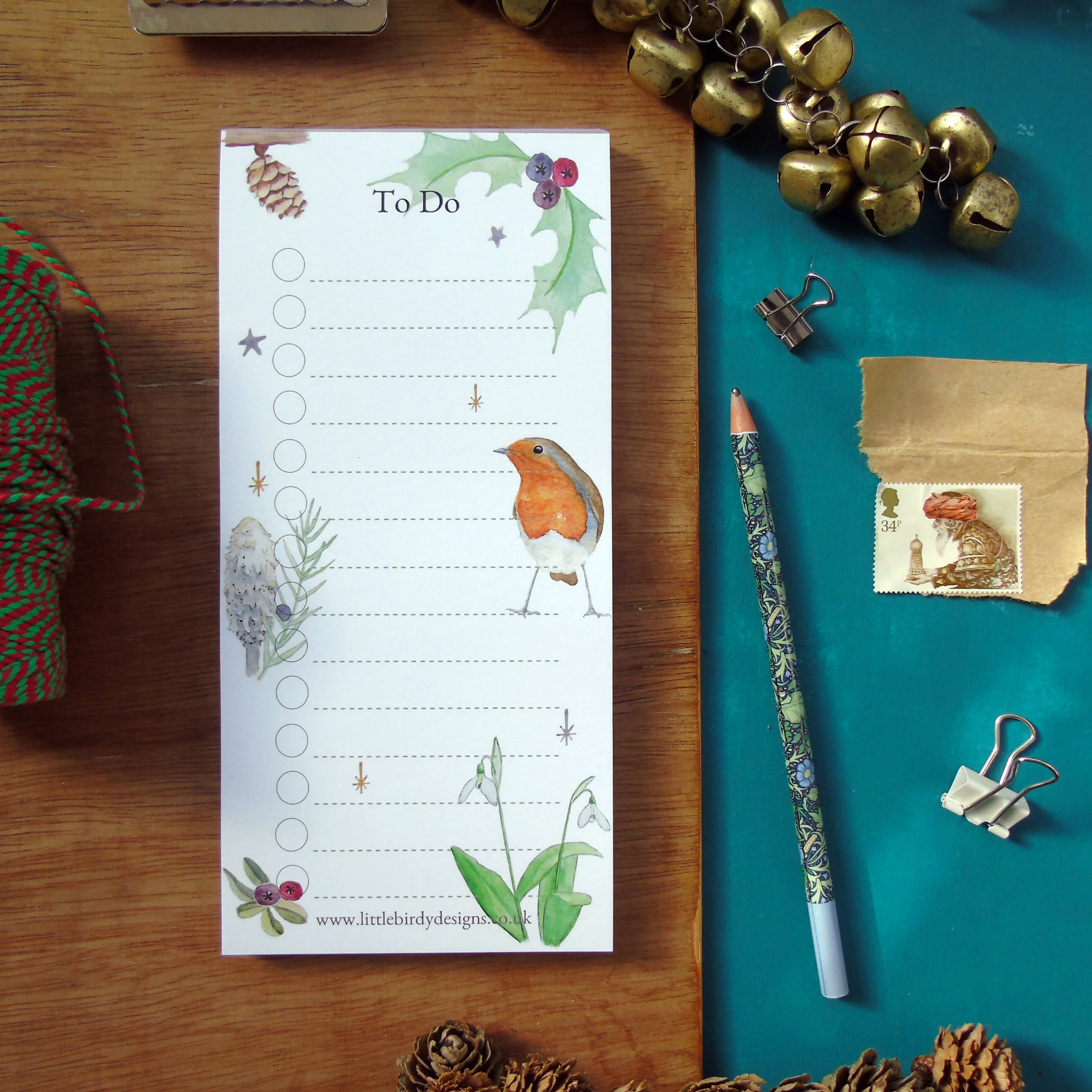 Robin To Do List Christmas Notepad - Image 4