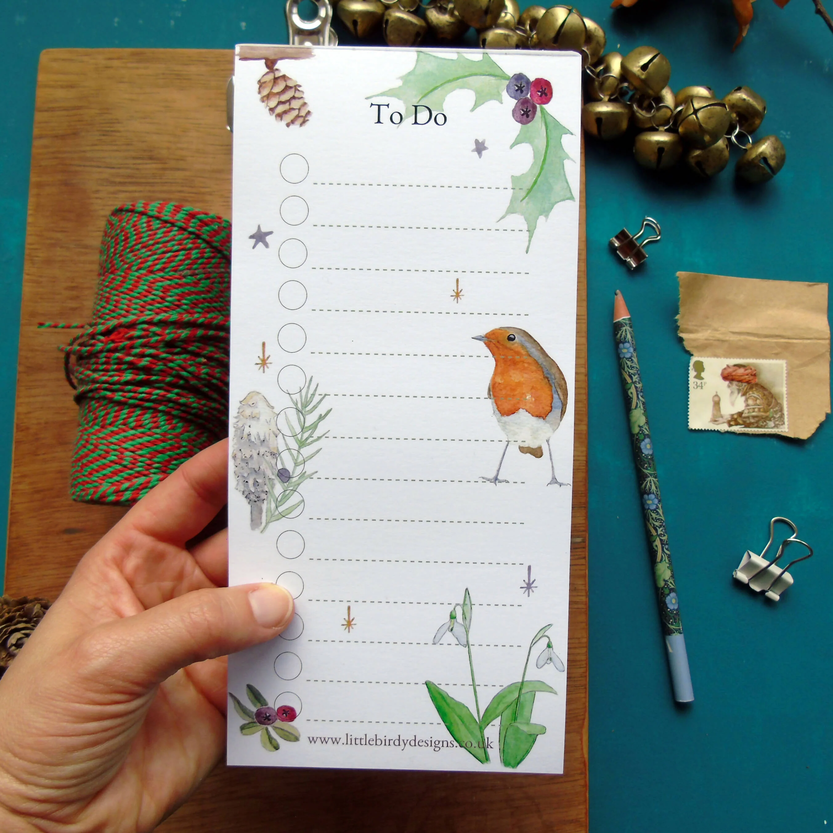 Robin To Do List Christmas Notepad - Image 5