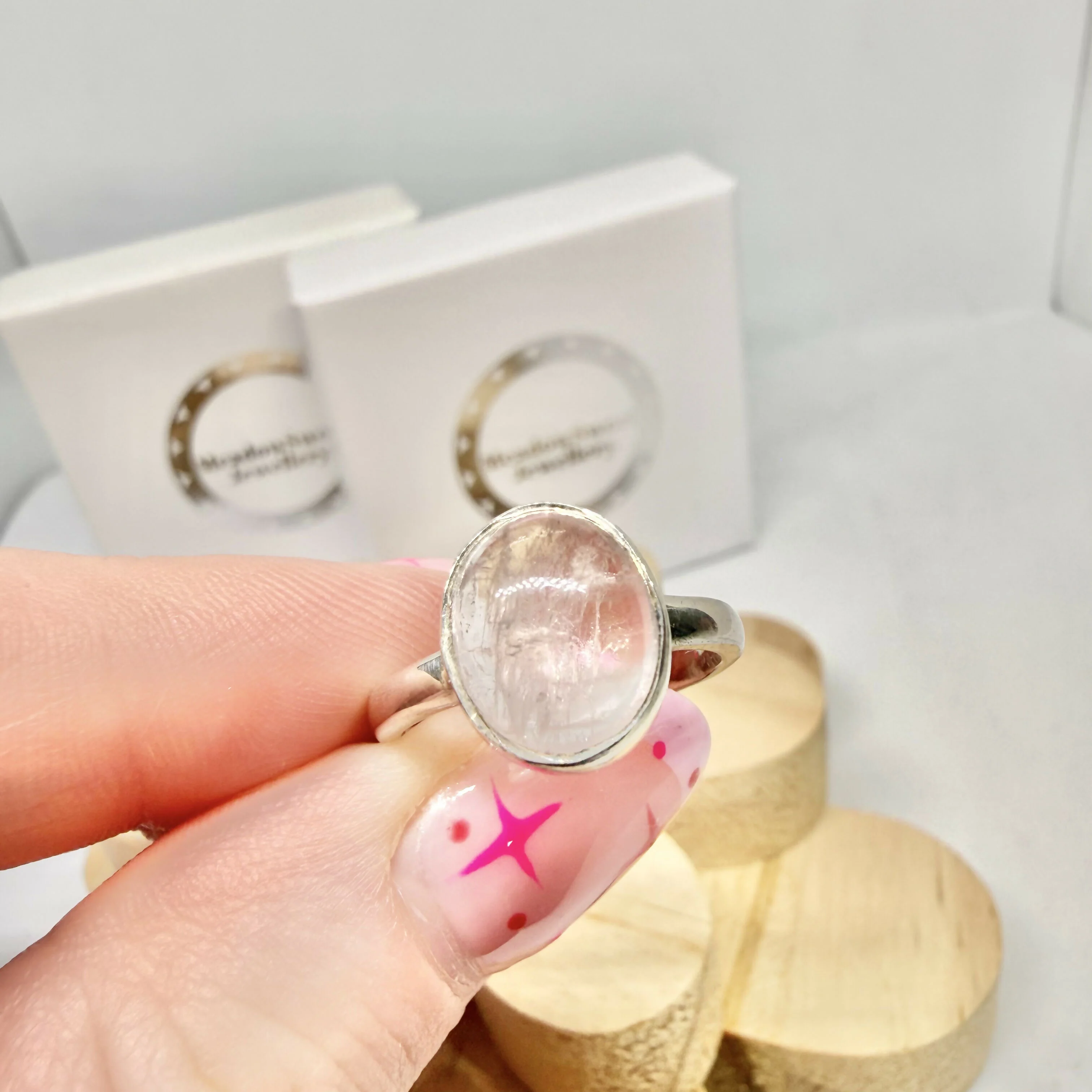 ROSE QUARTZ RING SIZE N - Image 2