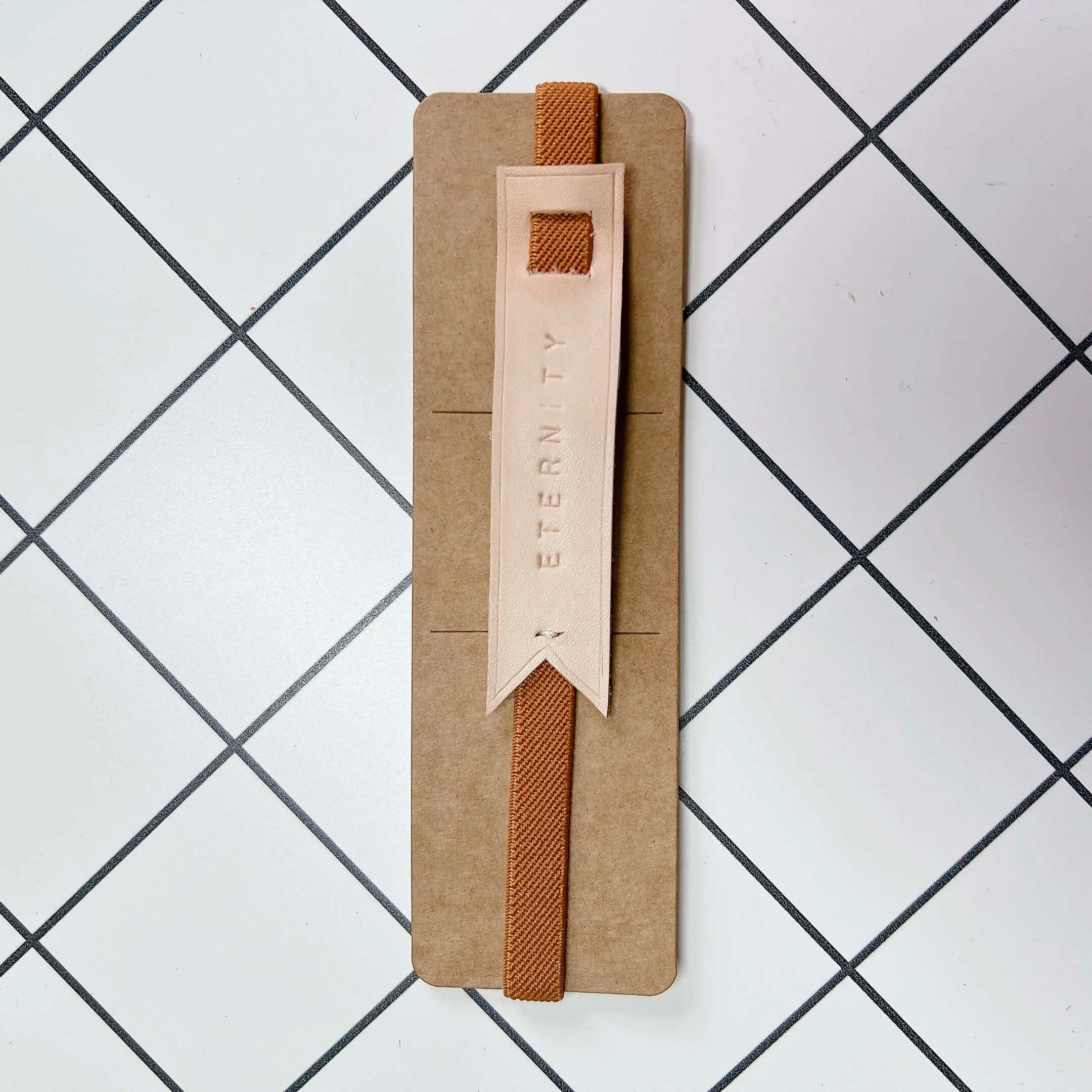 Rubber Strap Leather Elastic Bookmark - ETERNITY