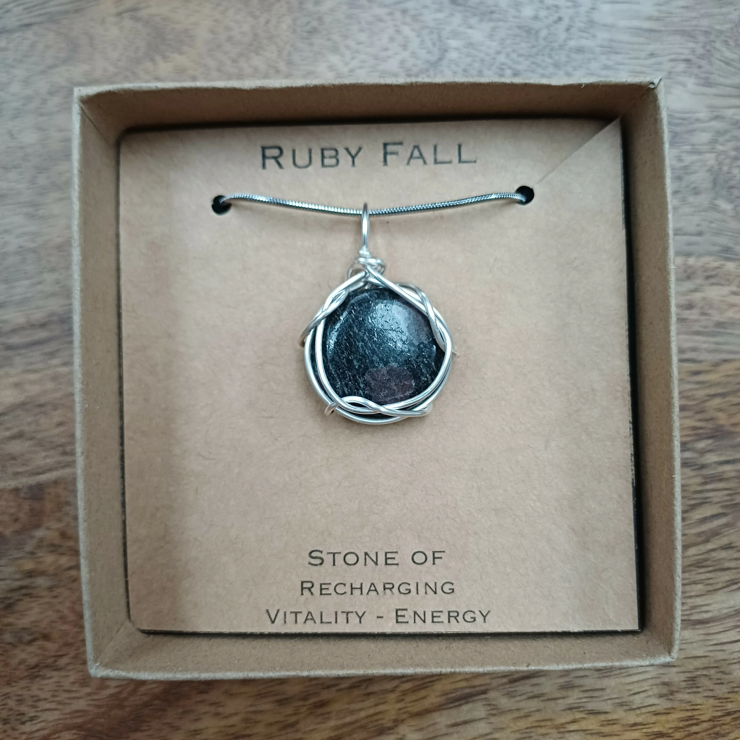 Ruby Fall Wire Wrapped Pendant