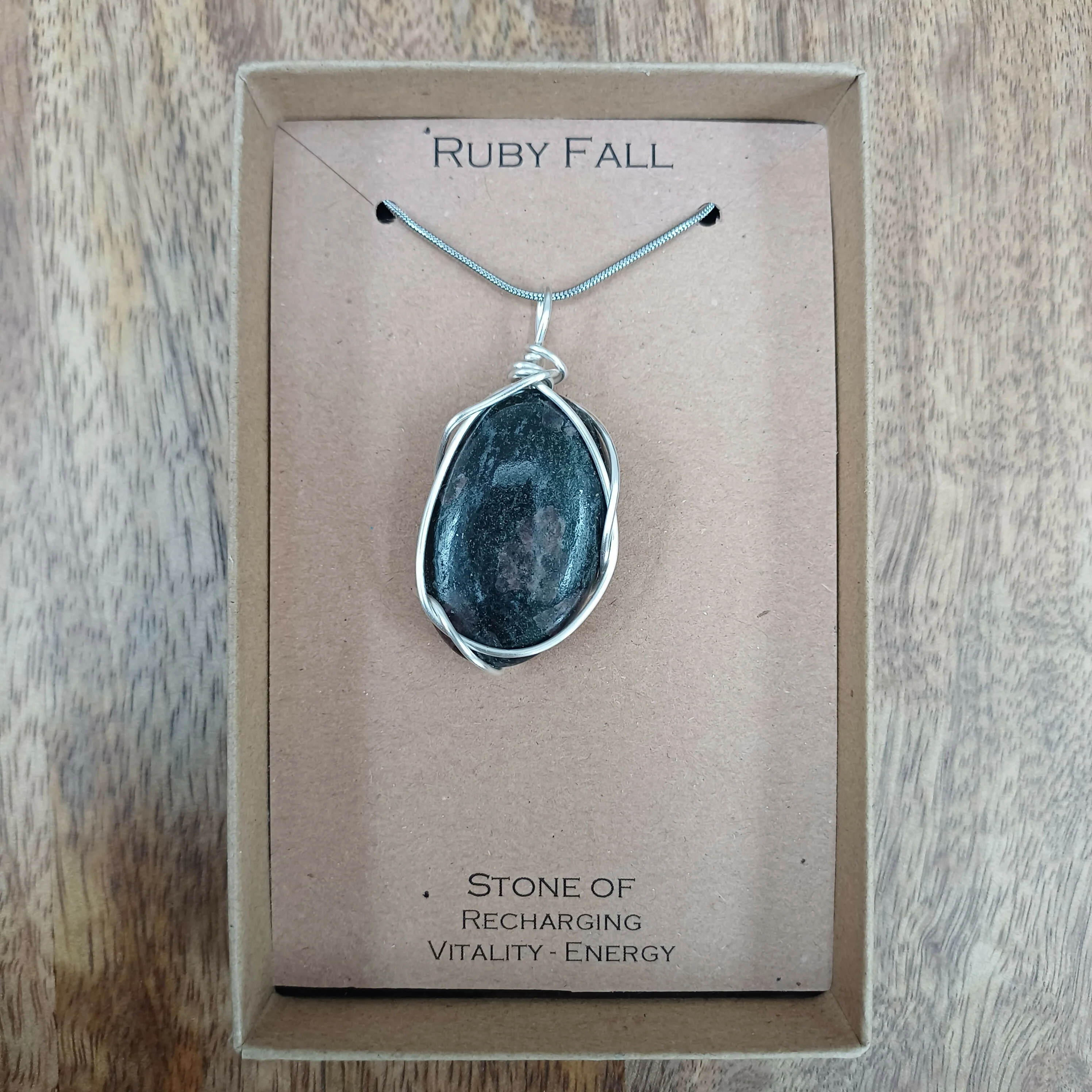 Ruby Fall Wire Wrapped Pendant