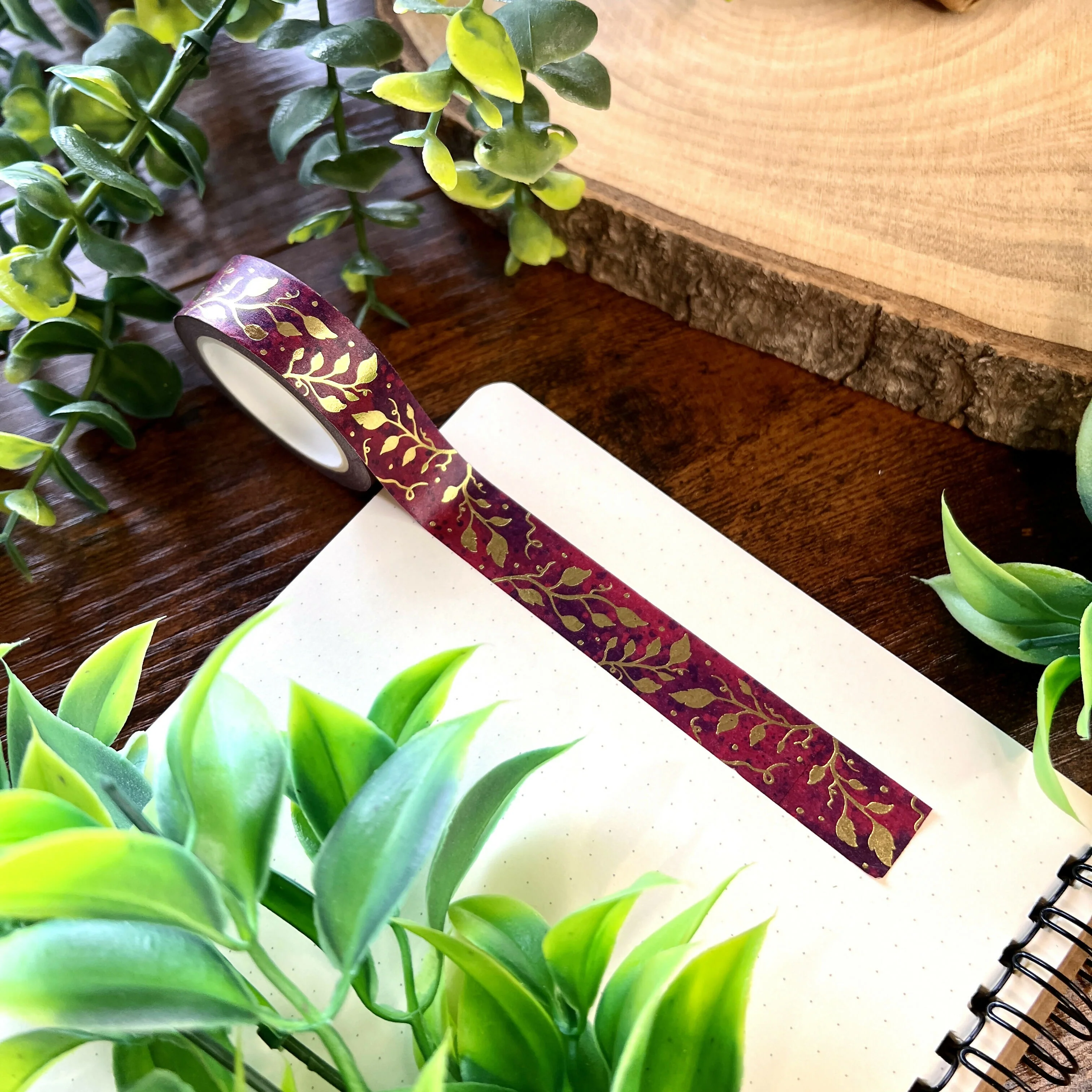 Ruby Leaves Washi Tape - Image 3