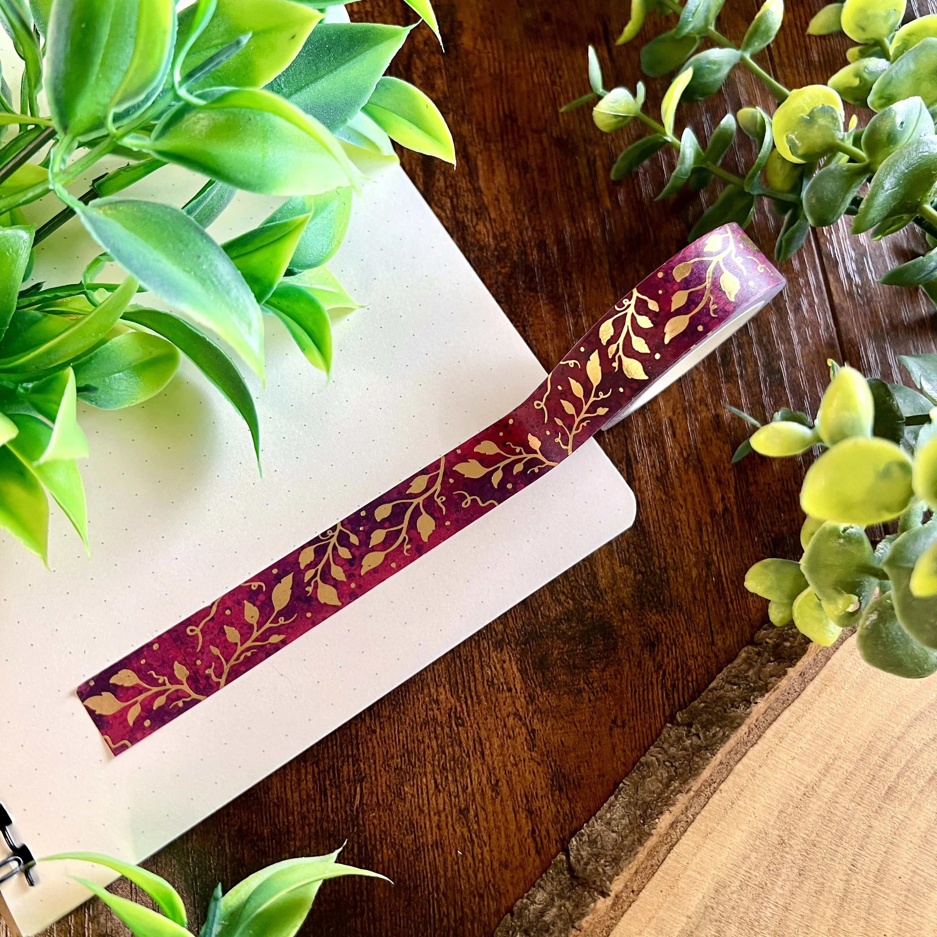 Ruby Leaves Washi Tape - Image 4