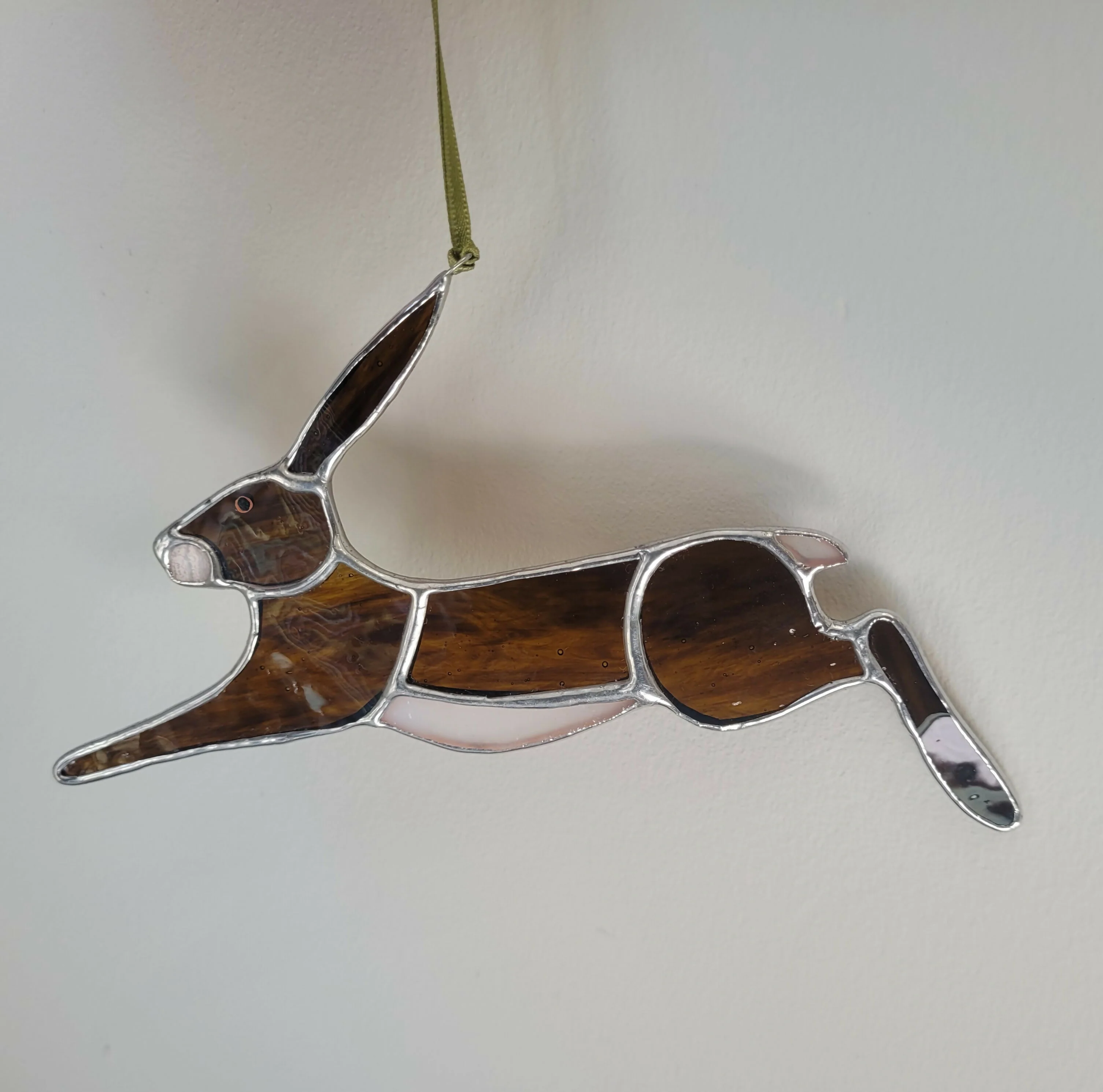 Glass Running Hare Hanging Decoration - Image 2
