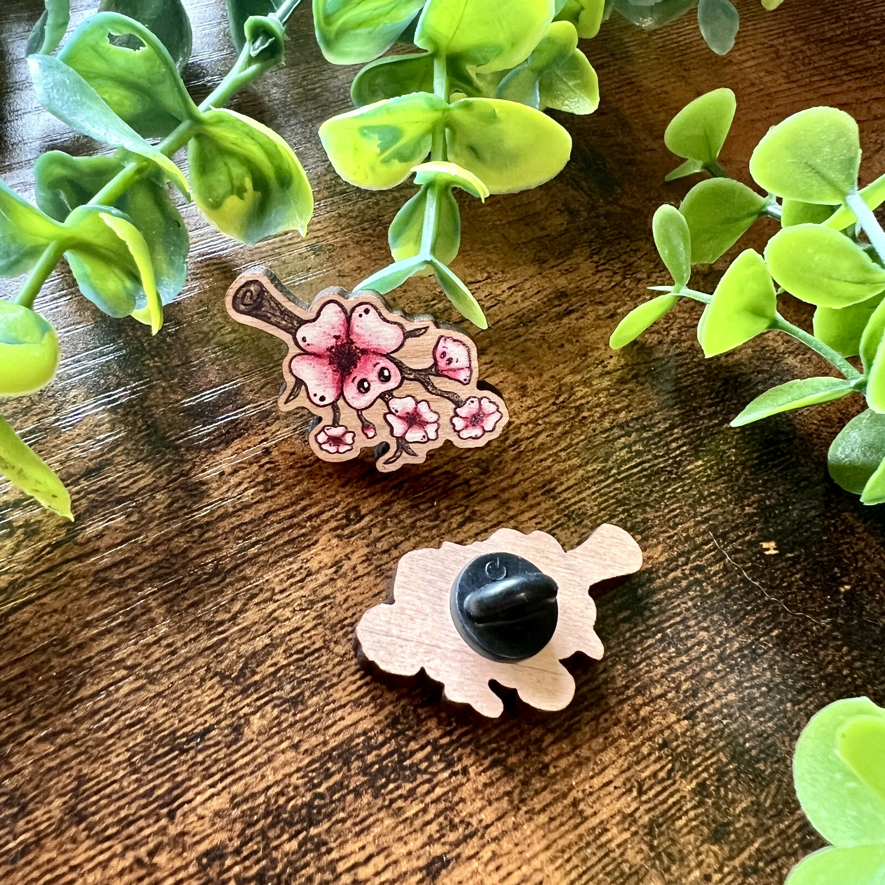 Sakura Branch Wooden Pin - Image 4