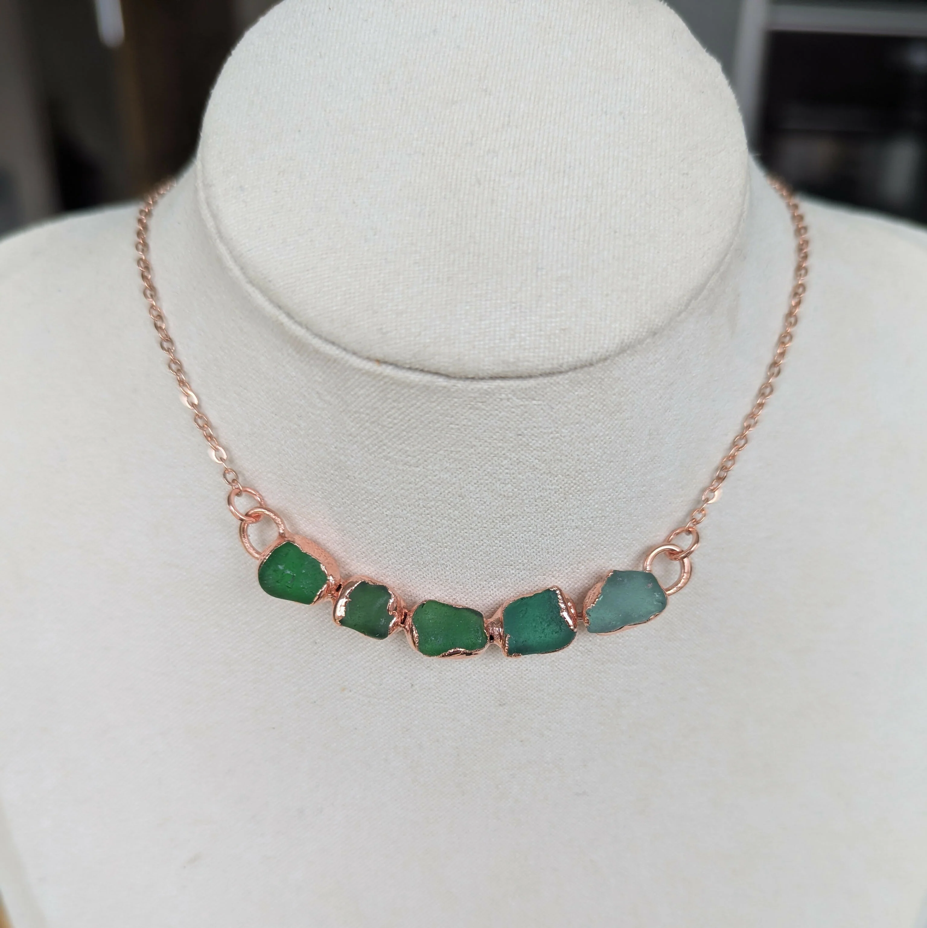 Seaglass Multi Stone Necklace - Image 2