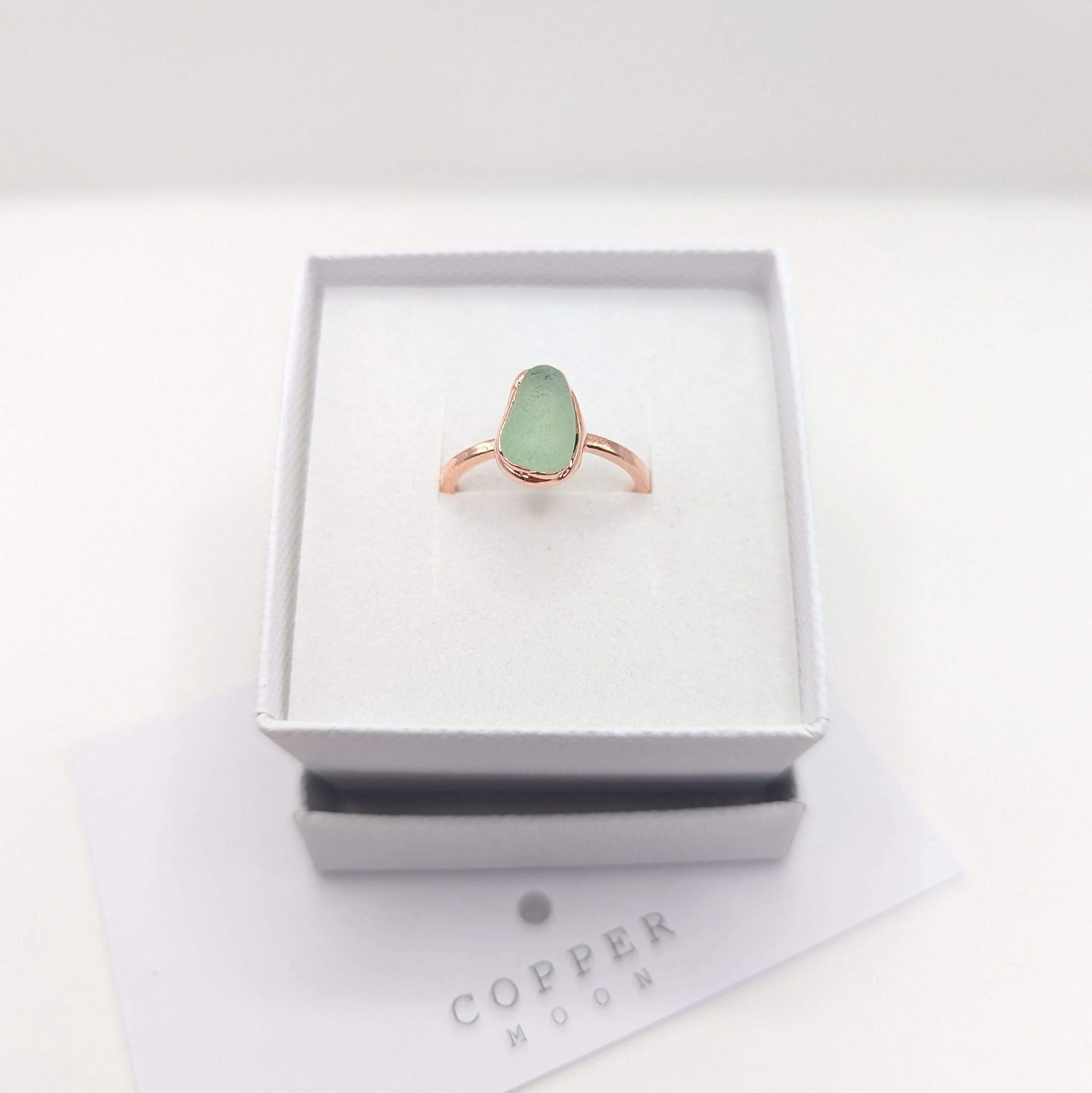 SEAGLASS RING- SIZE L