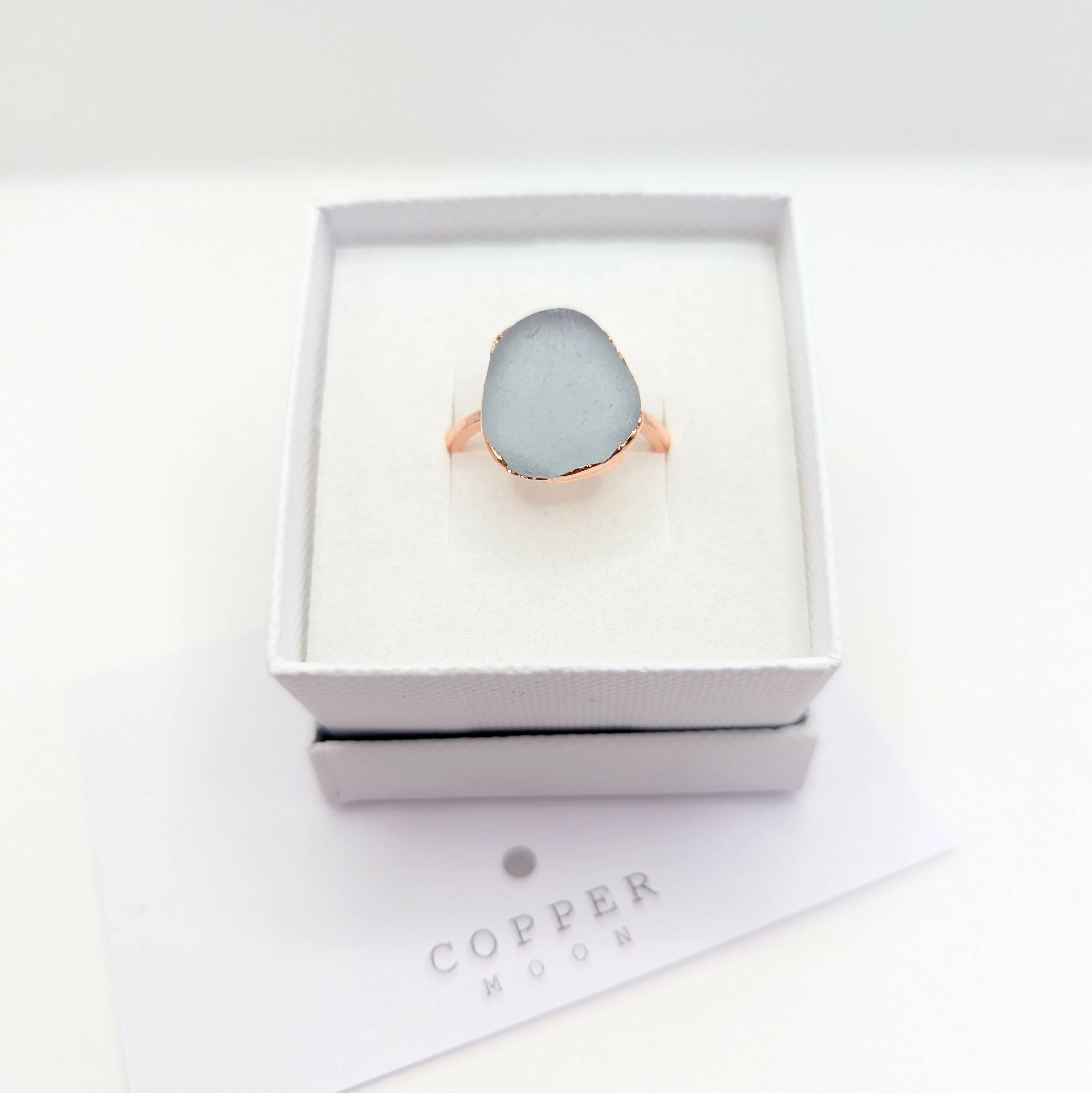 SEAGLASS RING- SIZE R