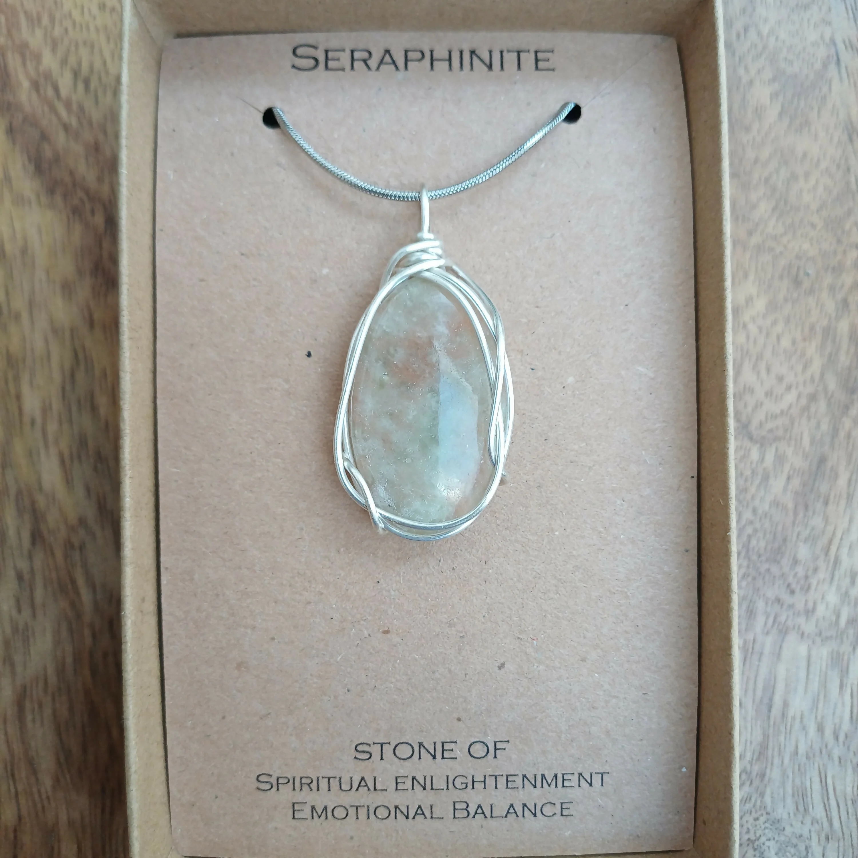 Seraphinite Wire Wrapped Pendant