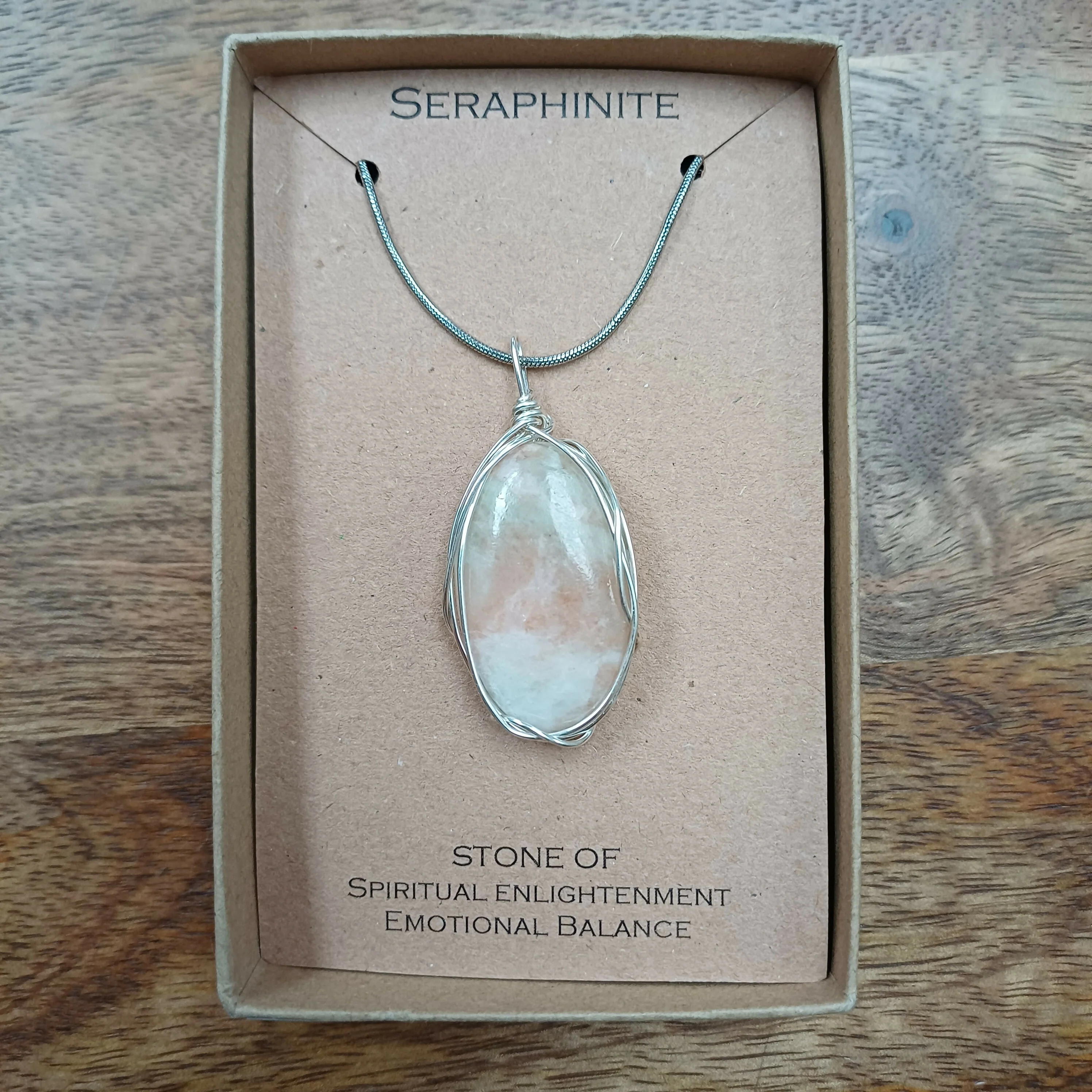 Seraphinite Wire Wrapped Pendant