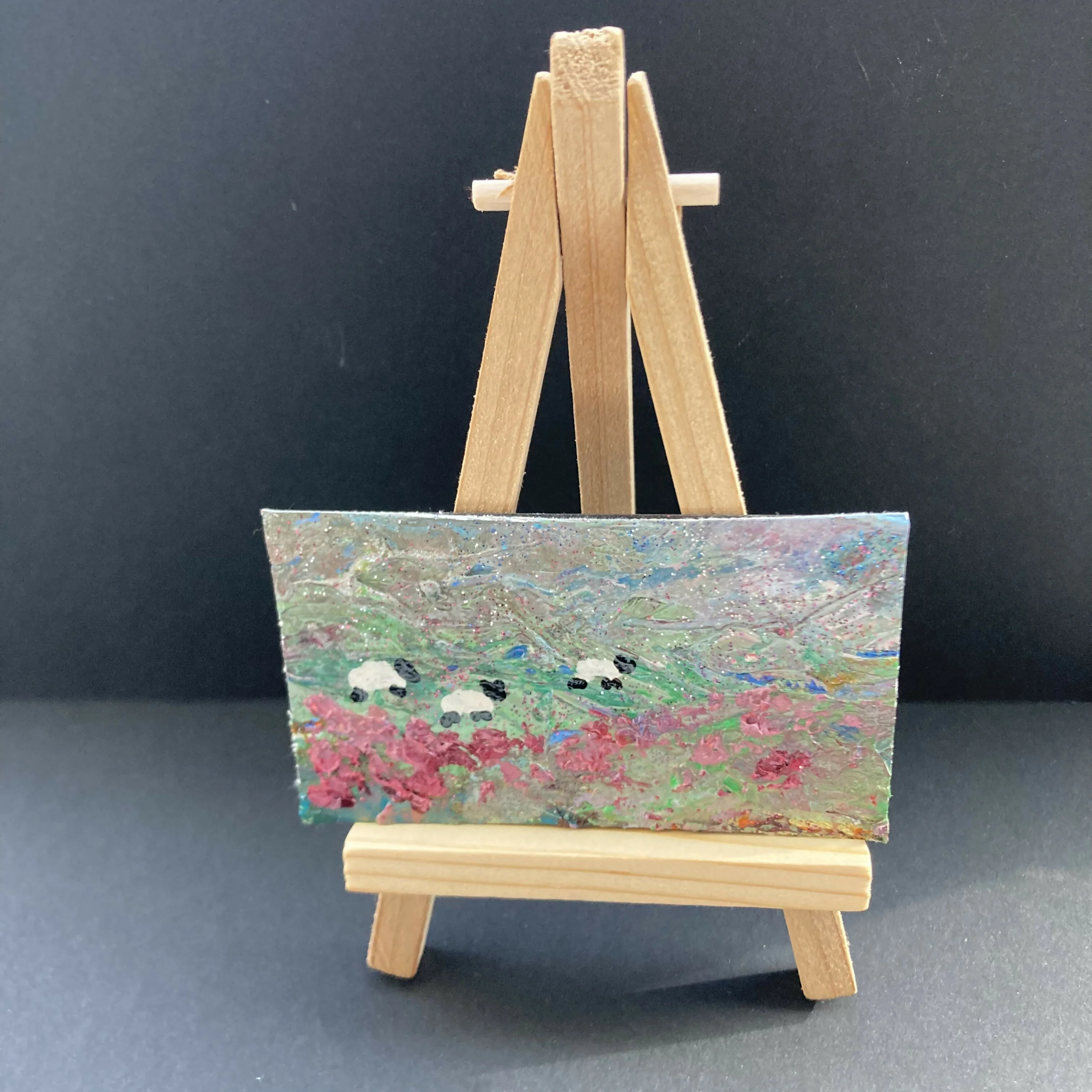 Sheep In Heather - Oil Painting Canvas Fridge Magnet - Image 2