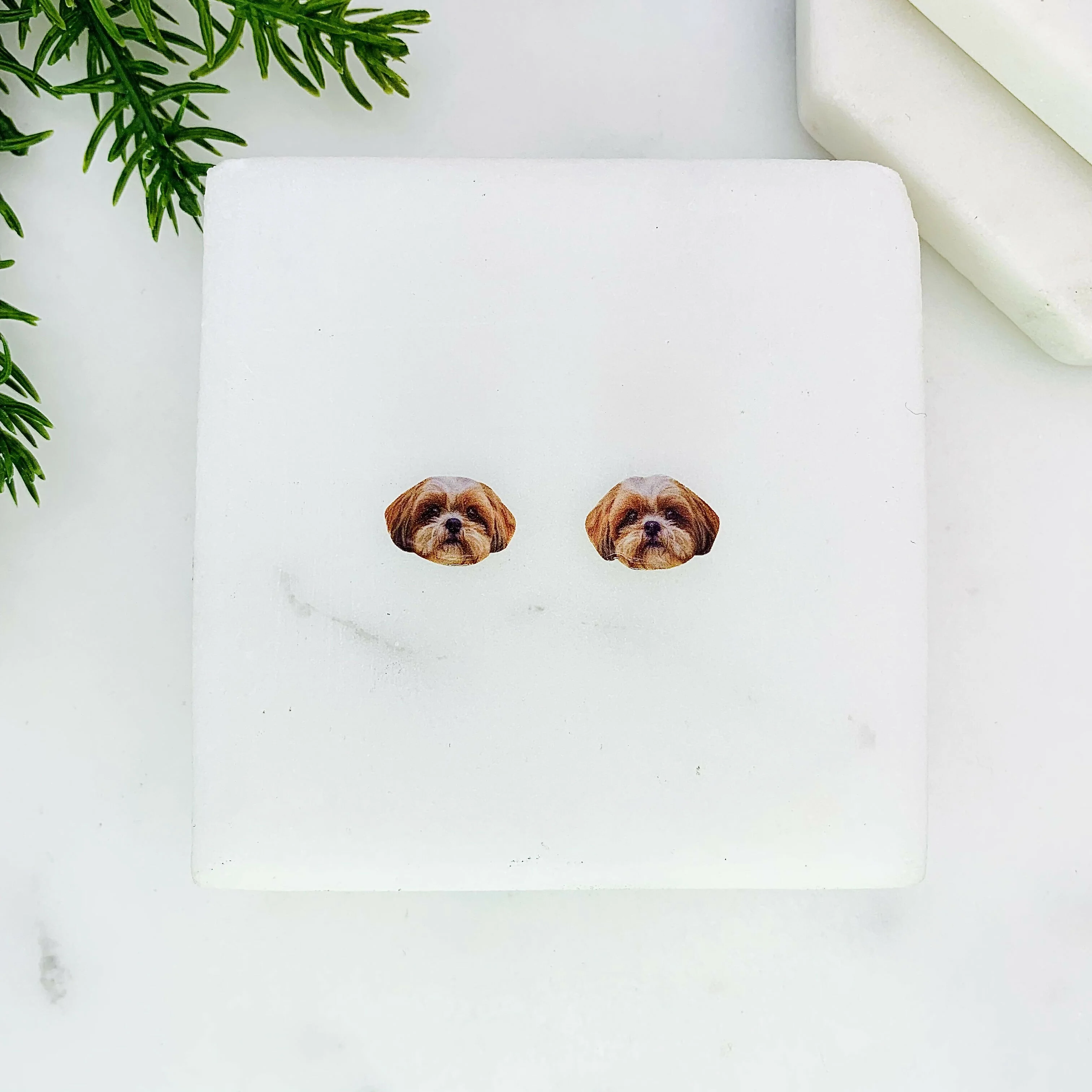 Shih Tzu Dog Stud Earrings - Image 2