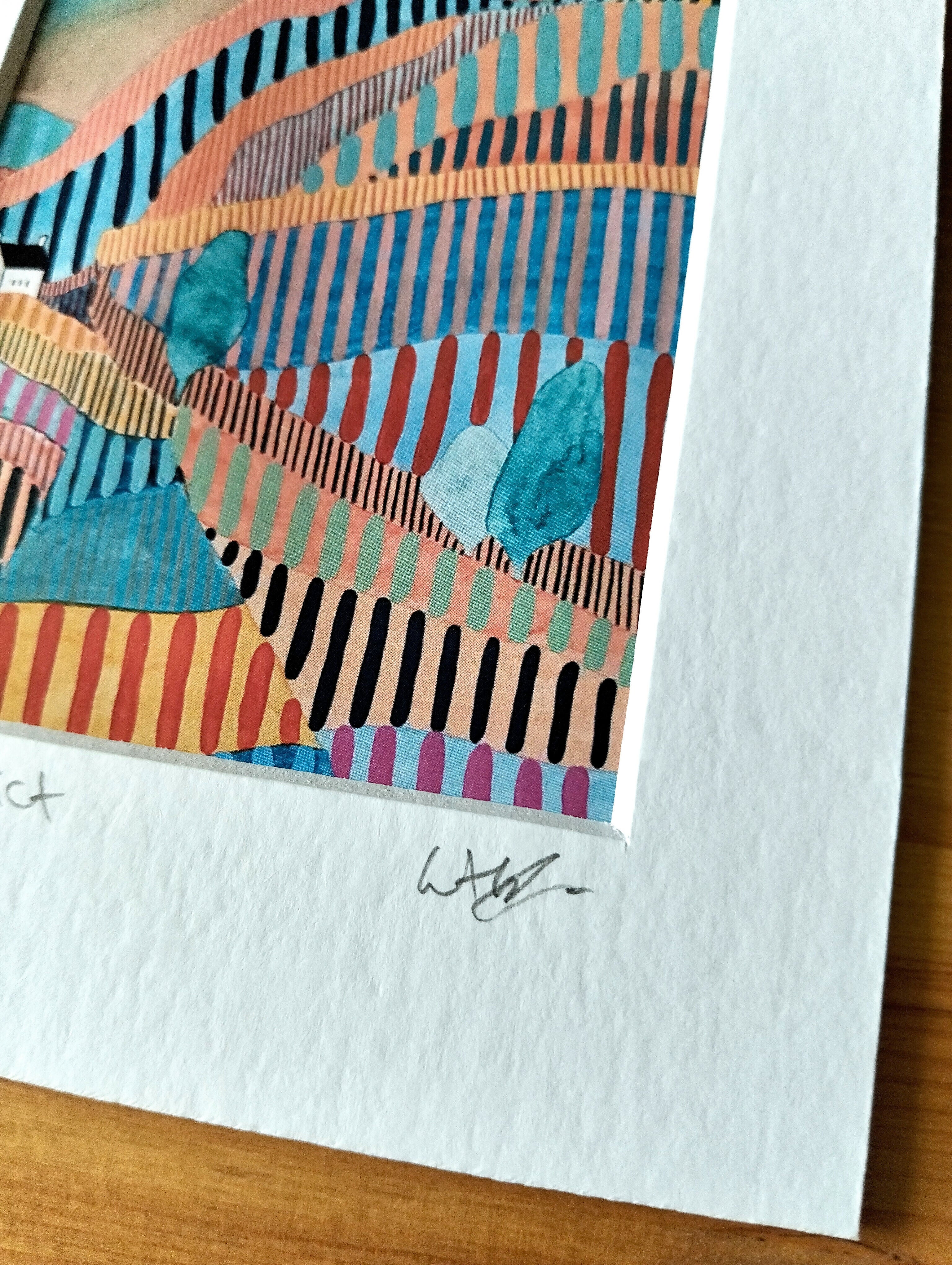 Signed Mini Art Print | Abstract Lake District Landscape, Cottage - Image 3