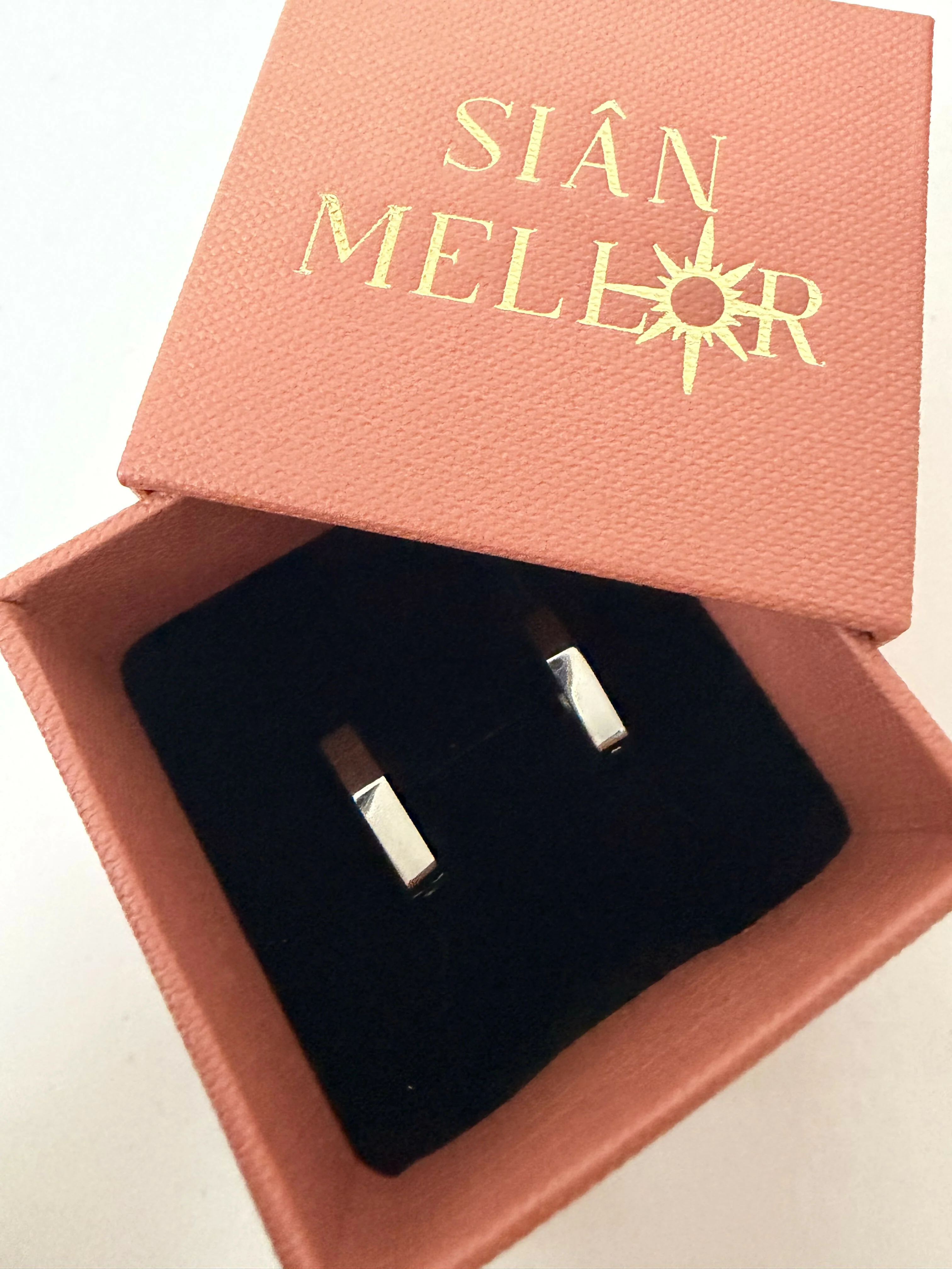 Silver Hexagon Hoops - Image 2