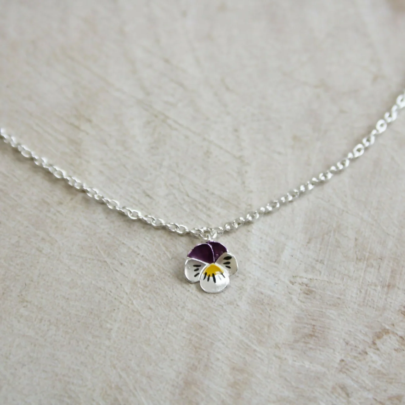 Single Pansy Necklace