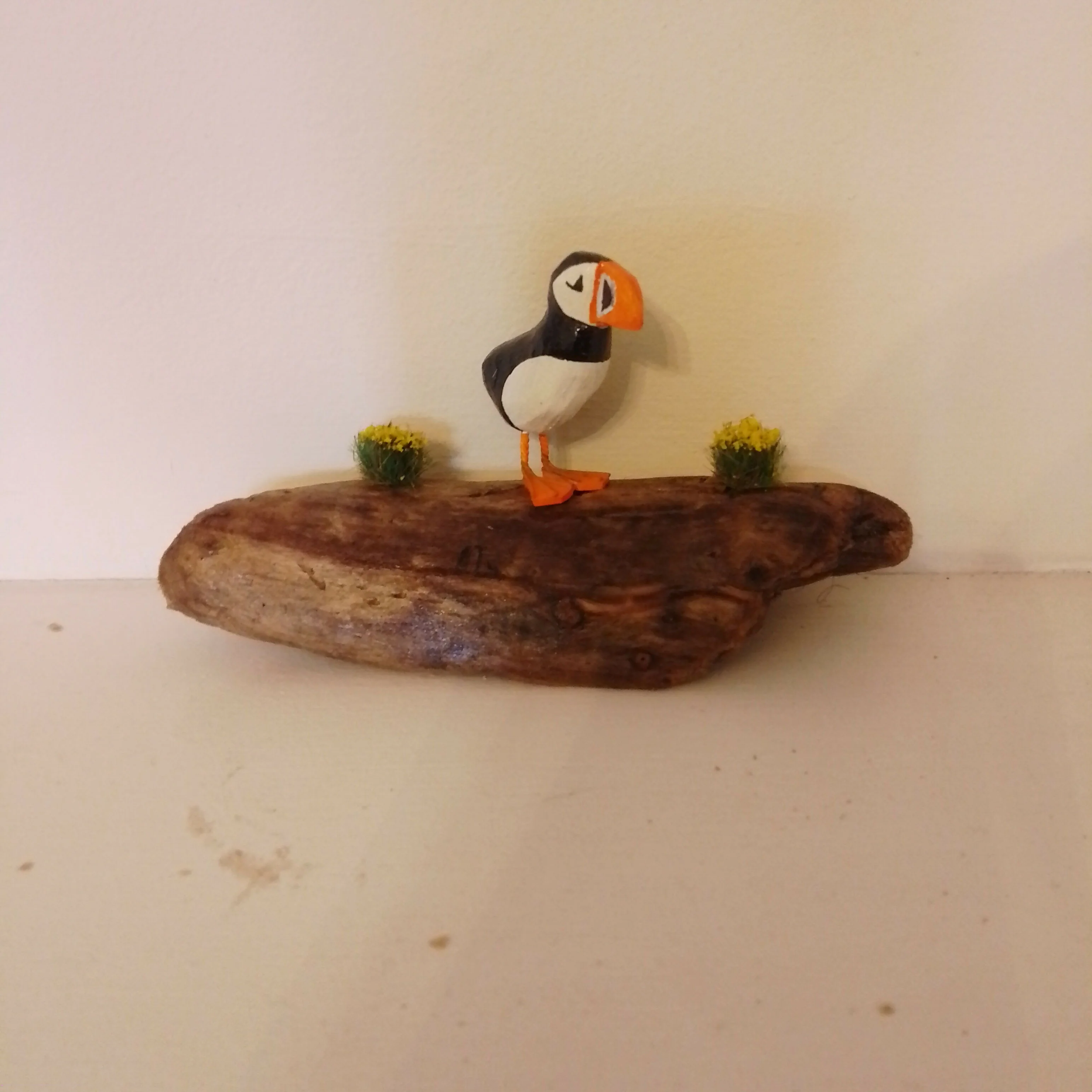 Single Puffin On Wood, With Legs - Image 8