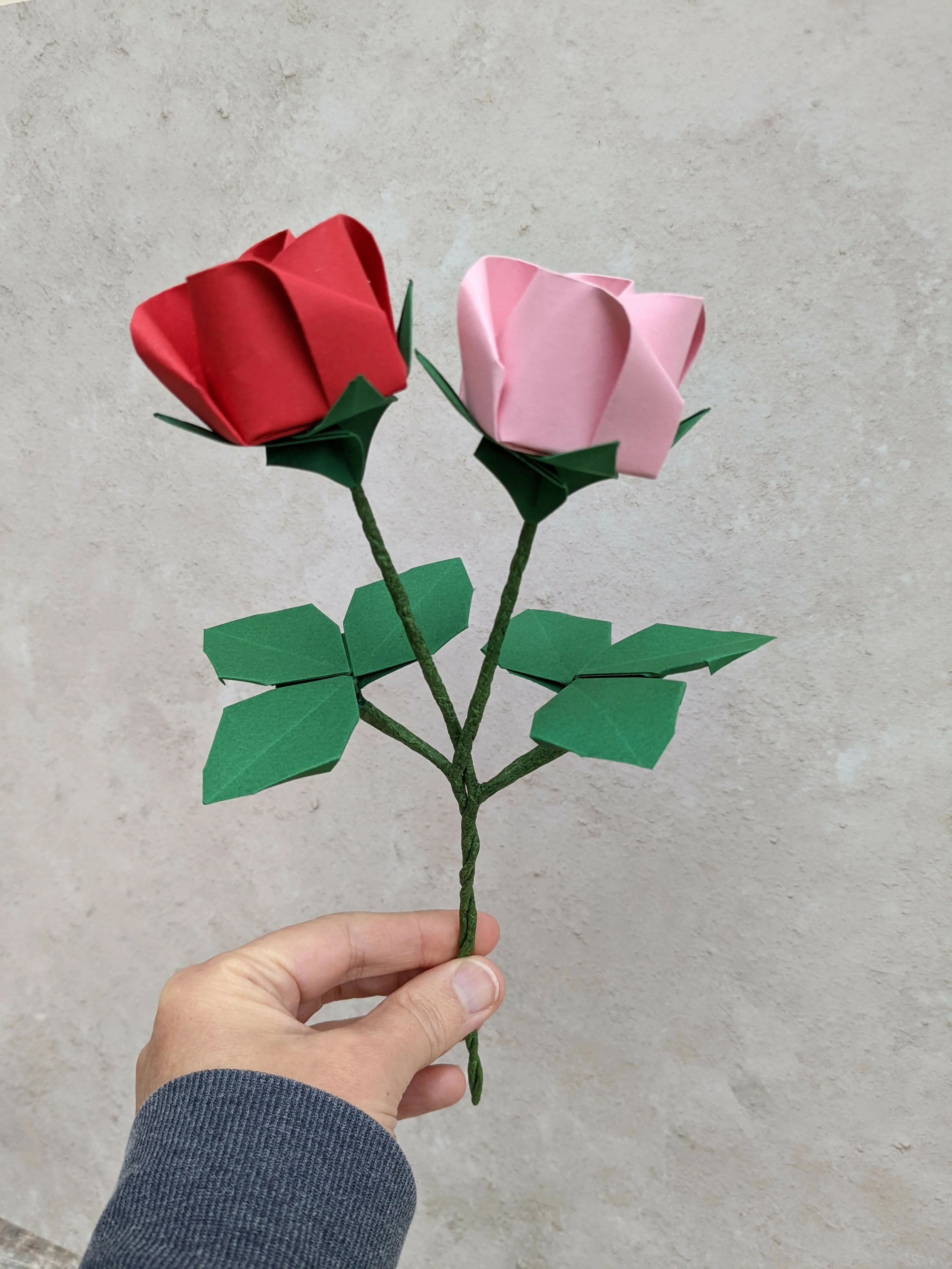 Single Stem Origami Paper Rose - Image 7
