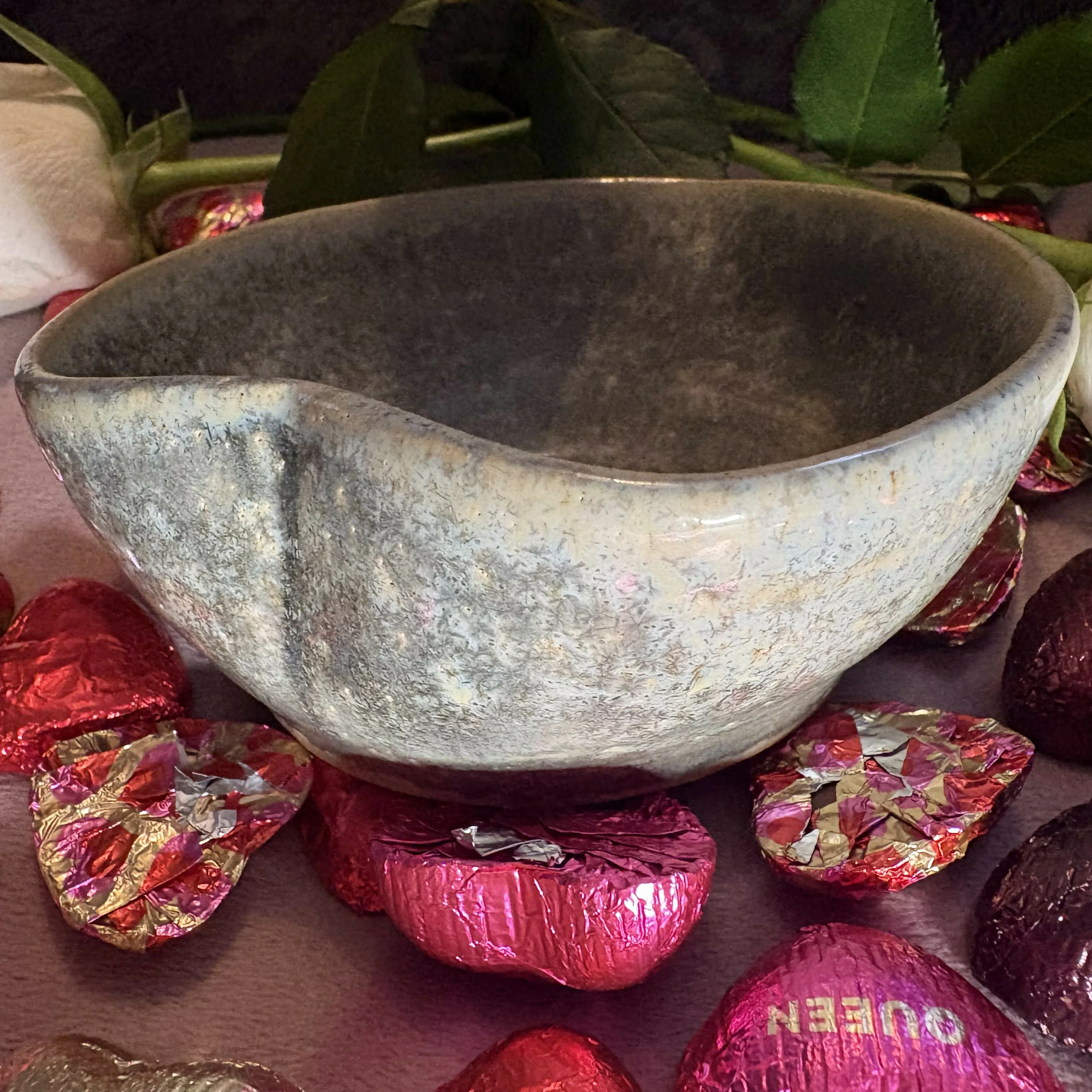 Slate Speckle Heart Bowl - Image 4
