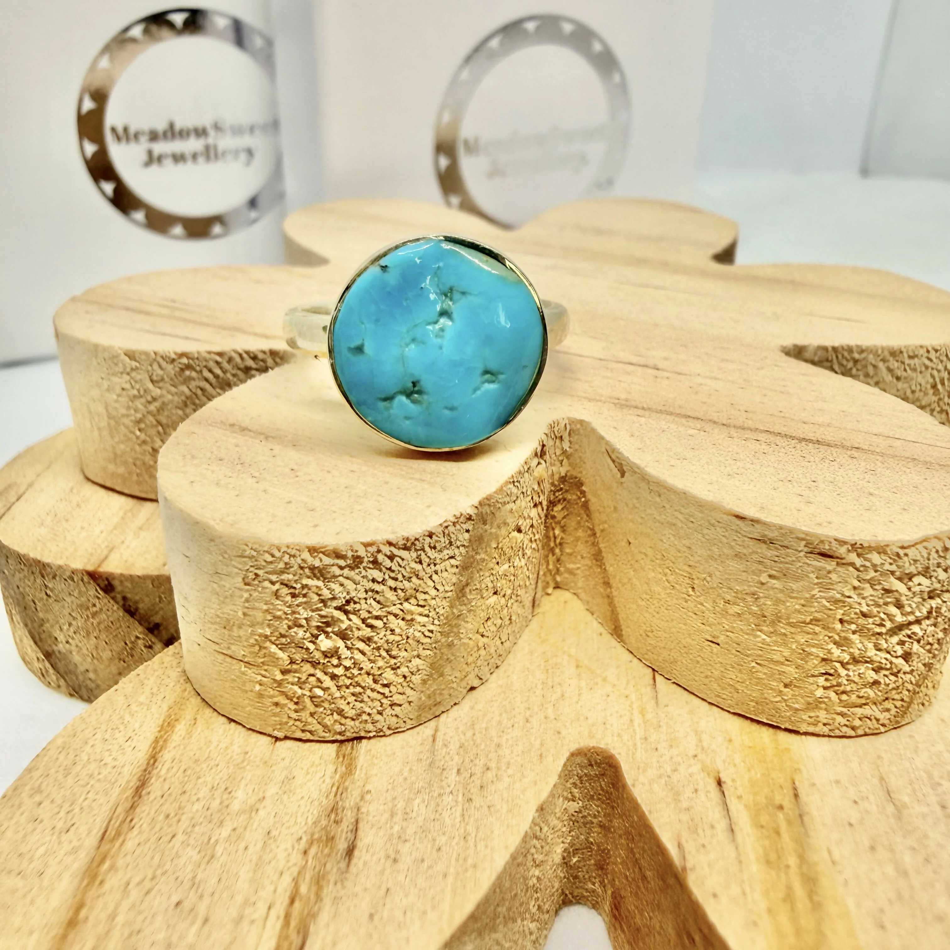 SLEEPING BEAUTY TURQUOISE RING SIZE O