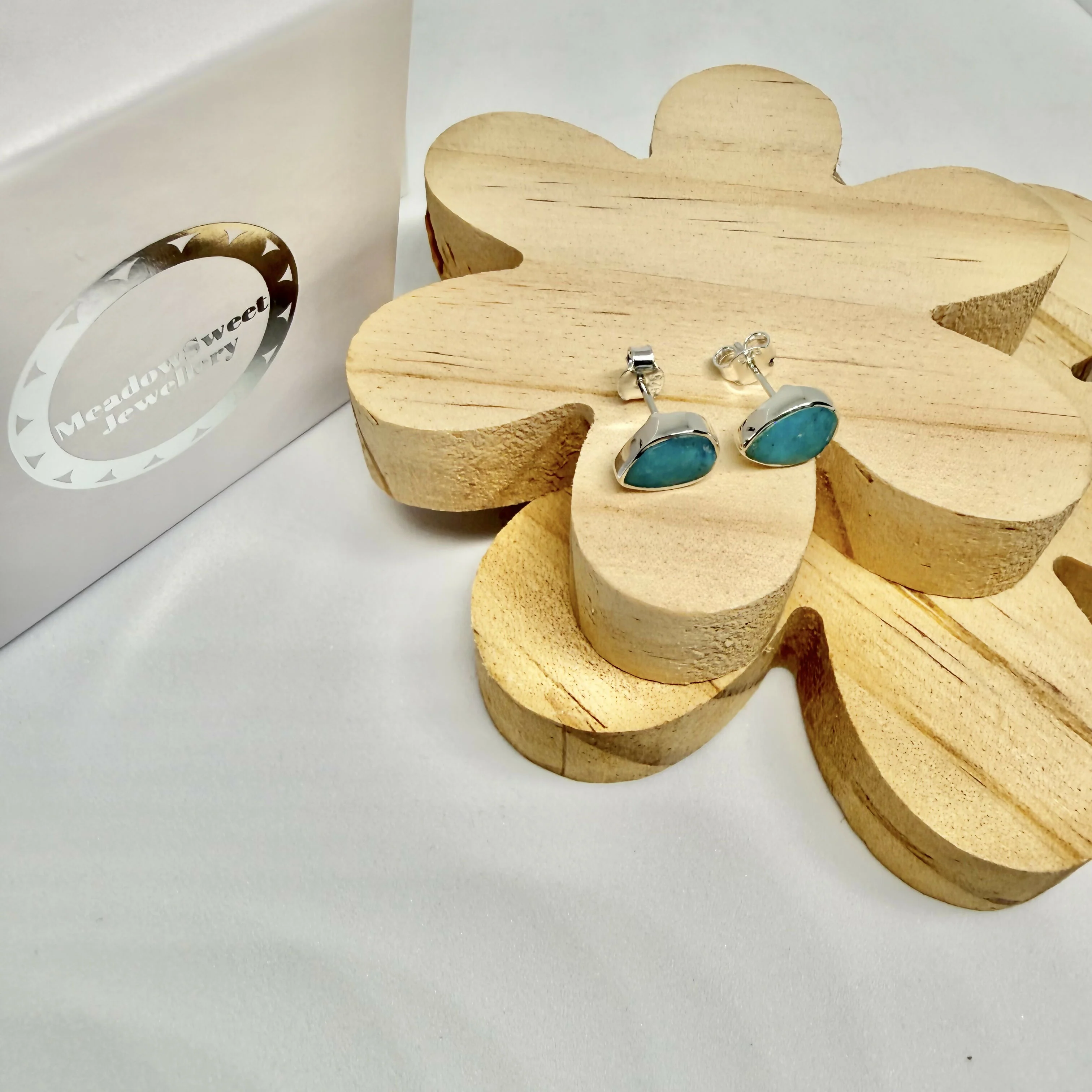 SLEEPING BEAUTY TURQUOISE STUDS - Image 2