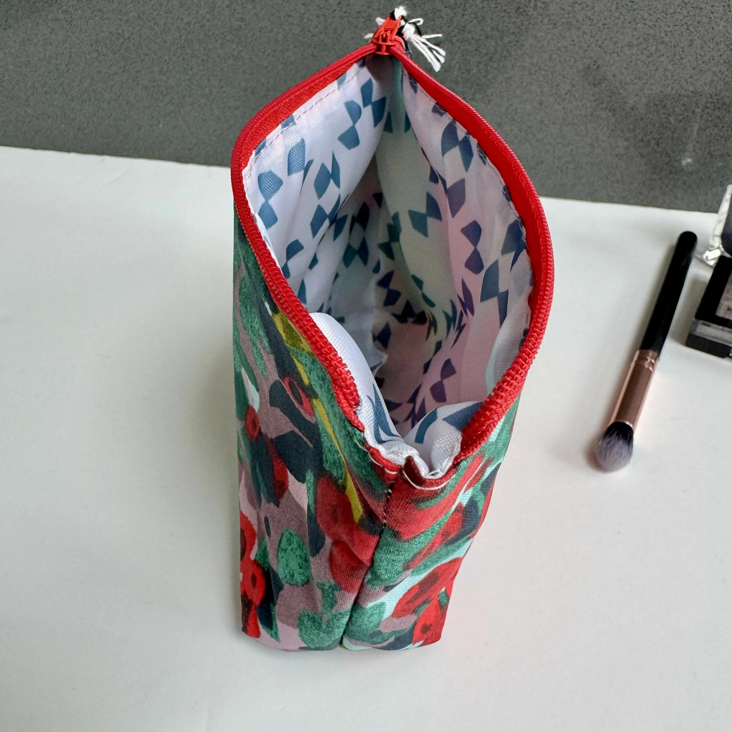 Small Make Up Bag - Winter Floral Waterproof - Image 2