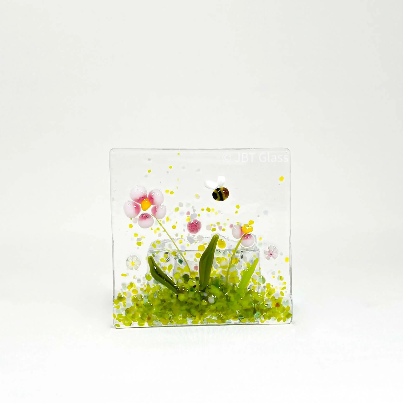 Small Pink Flower Tea Light - Image 3