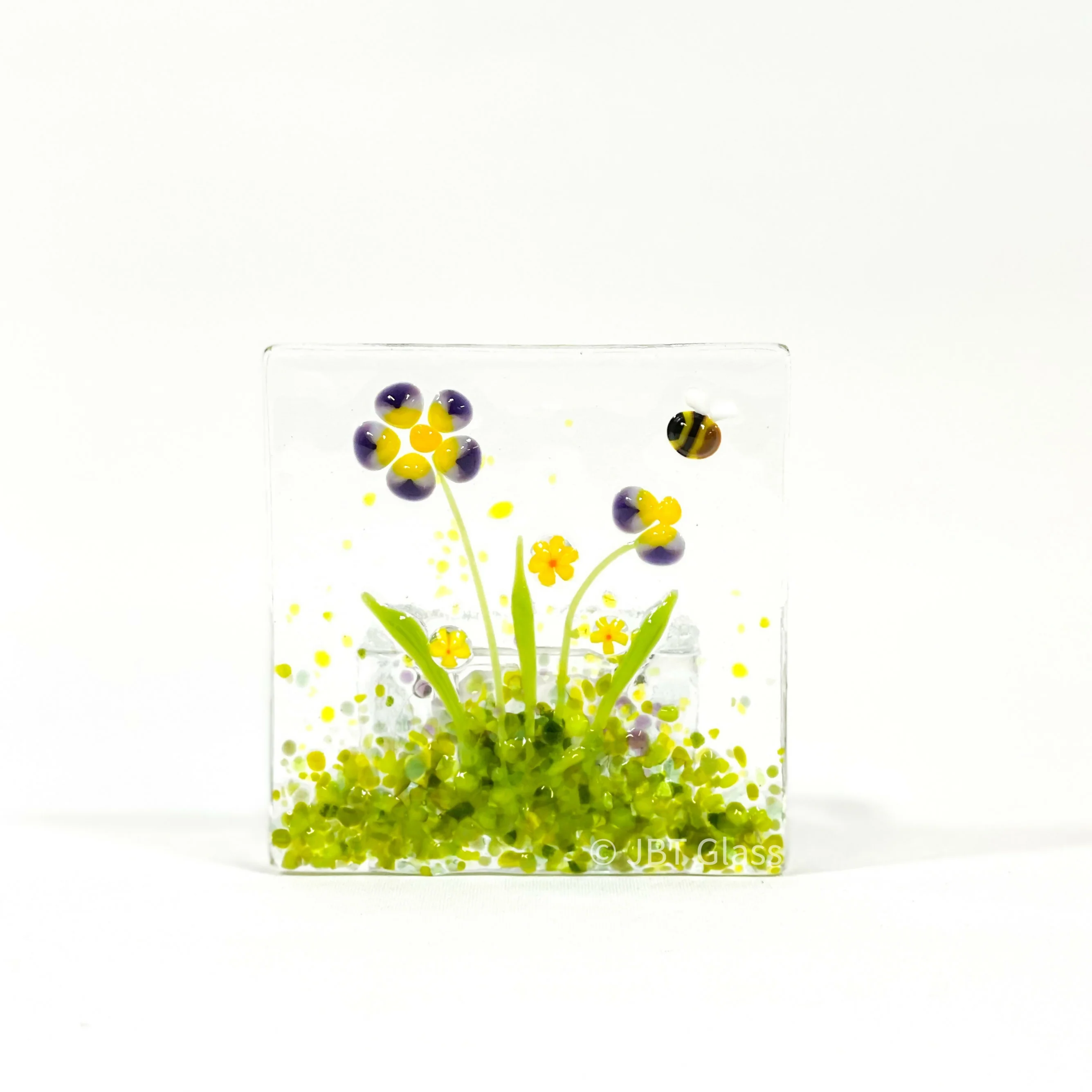 Small Purple Flower Tea Light