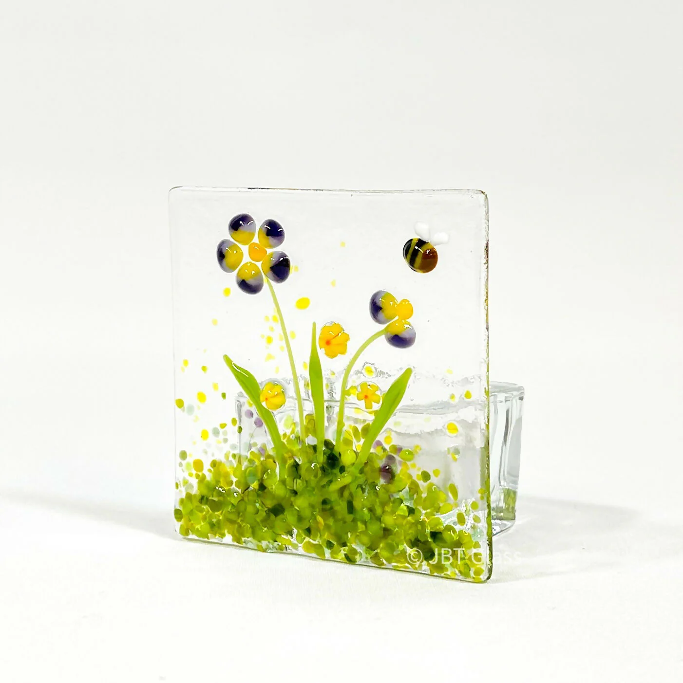Small Purple Flower Tea Light - Image 4