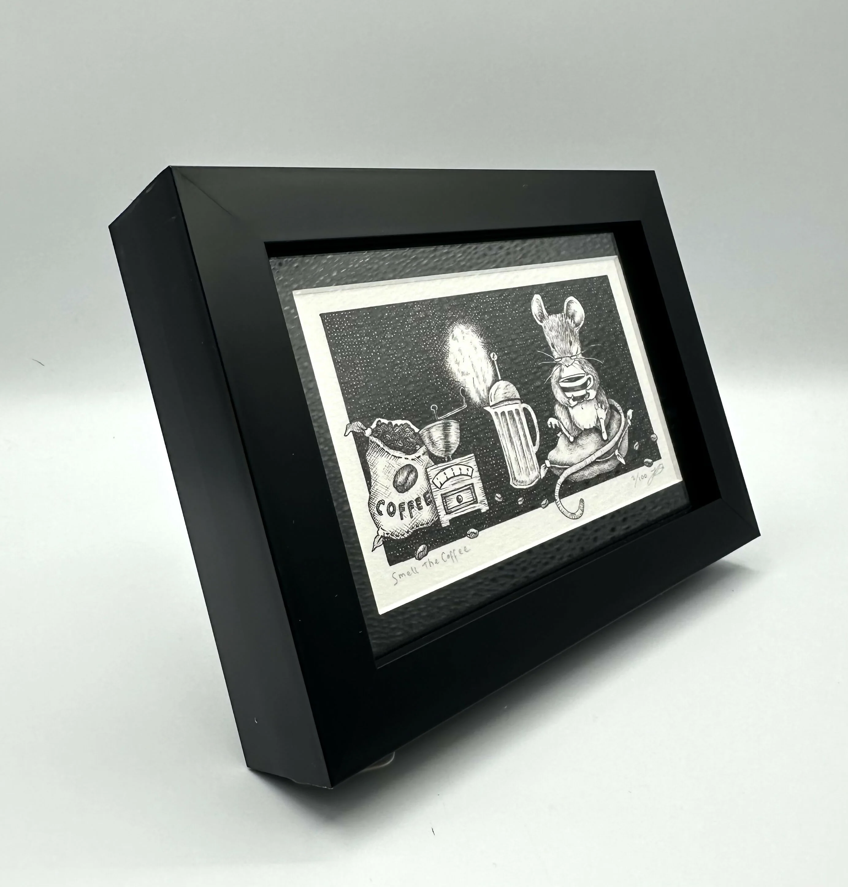 Smell The Coffee - Framed Limited Edition Print by Jenny Davies - Image 2