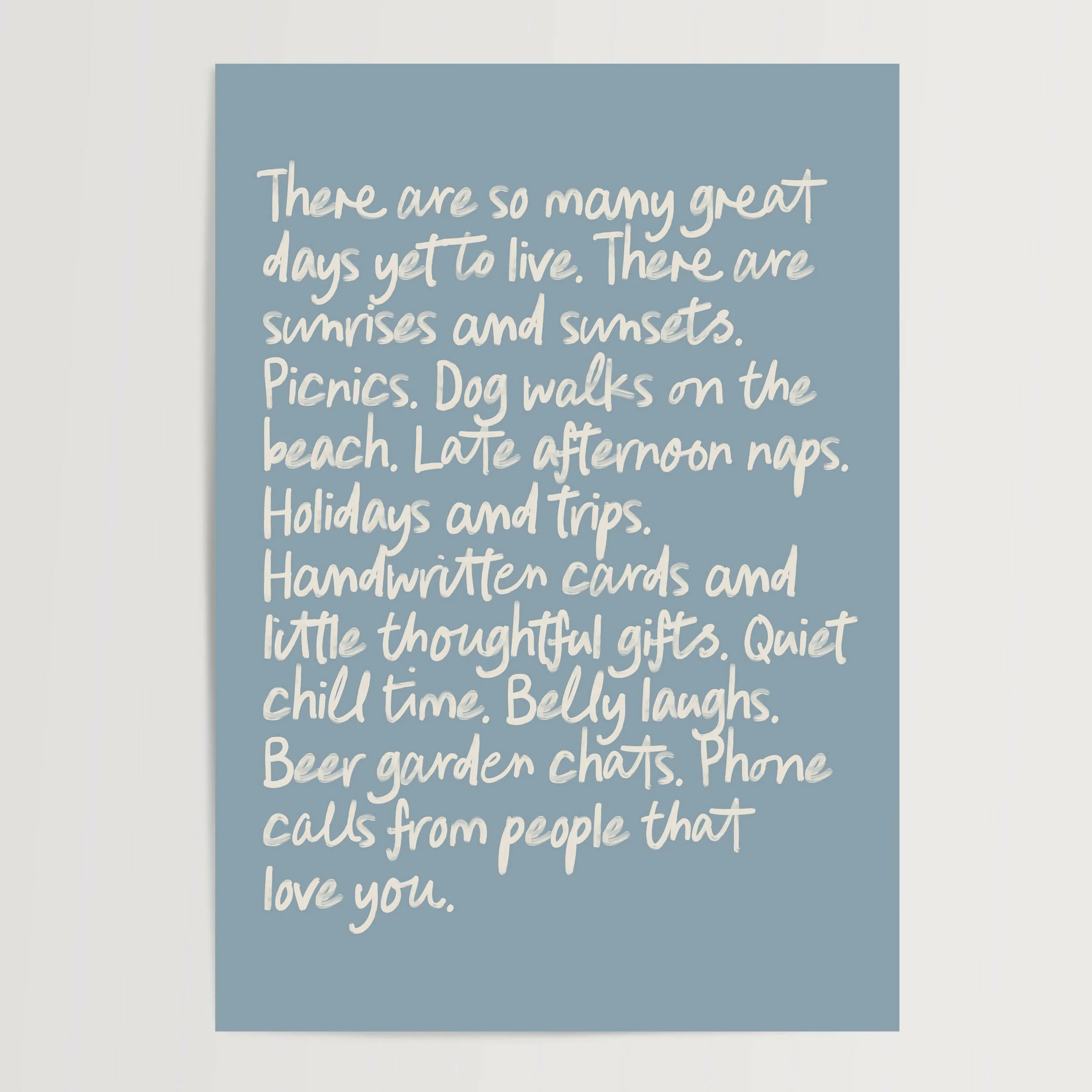 So Many Great Days Print in Blue