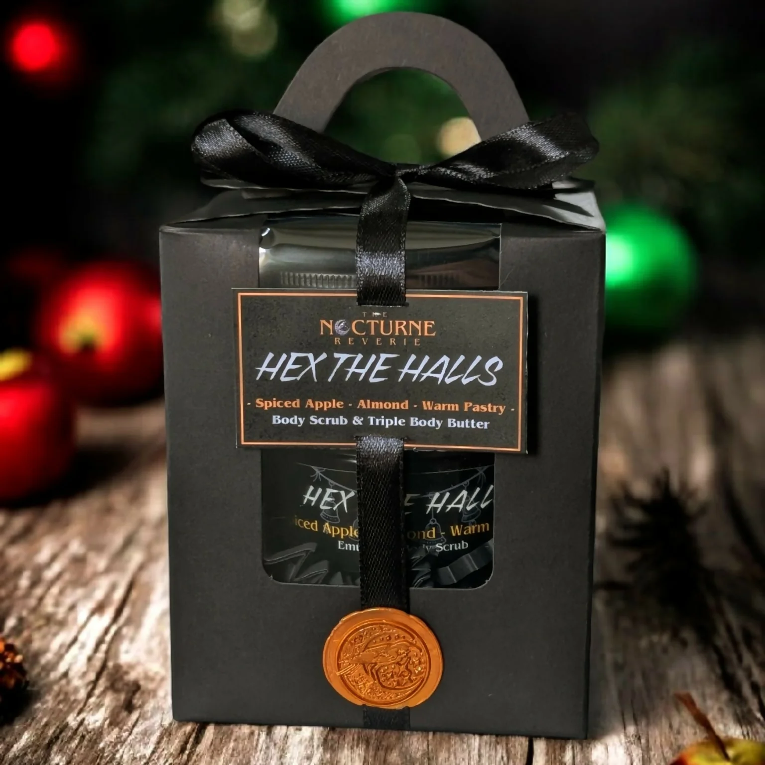 Spiced Apple, Almond, Warm Pastry & Brandy Butter Gift Set - Body Scrub and Body Butter