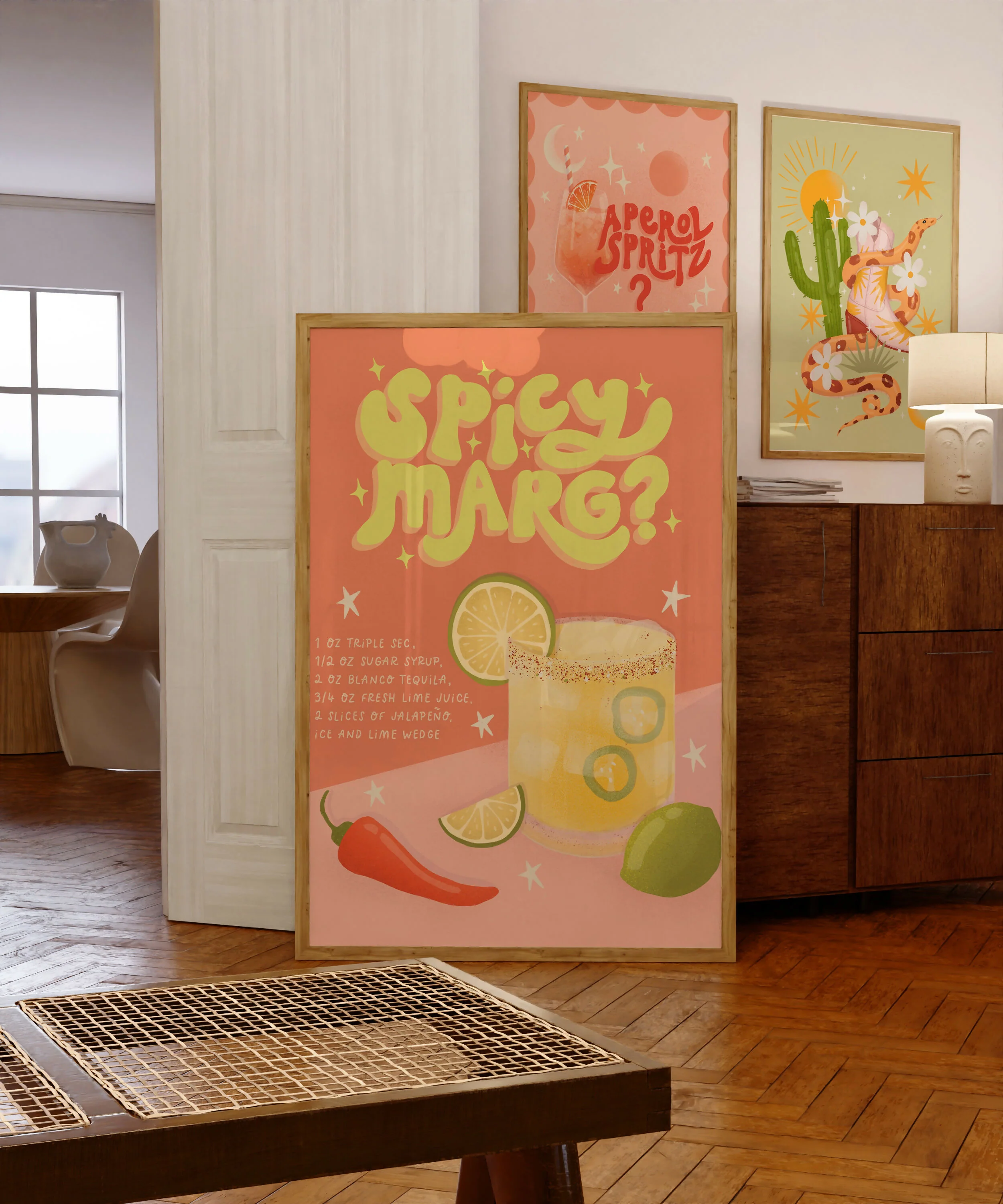Spicy Margarita Recipe Art Print: Funky Kitchen Decor (A2) - Image 5