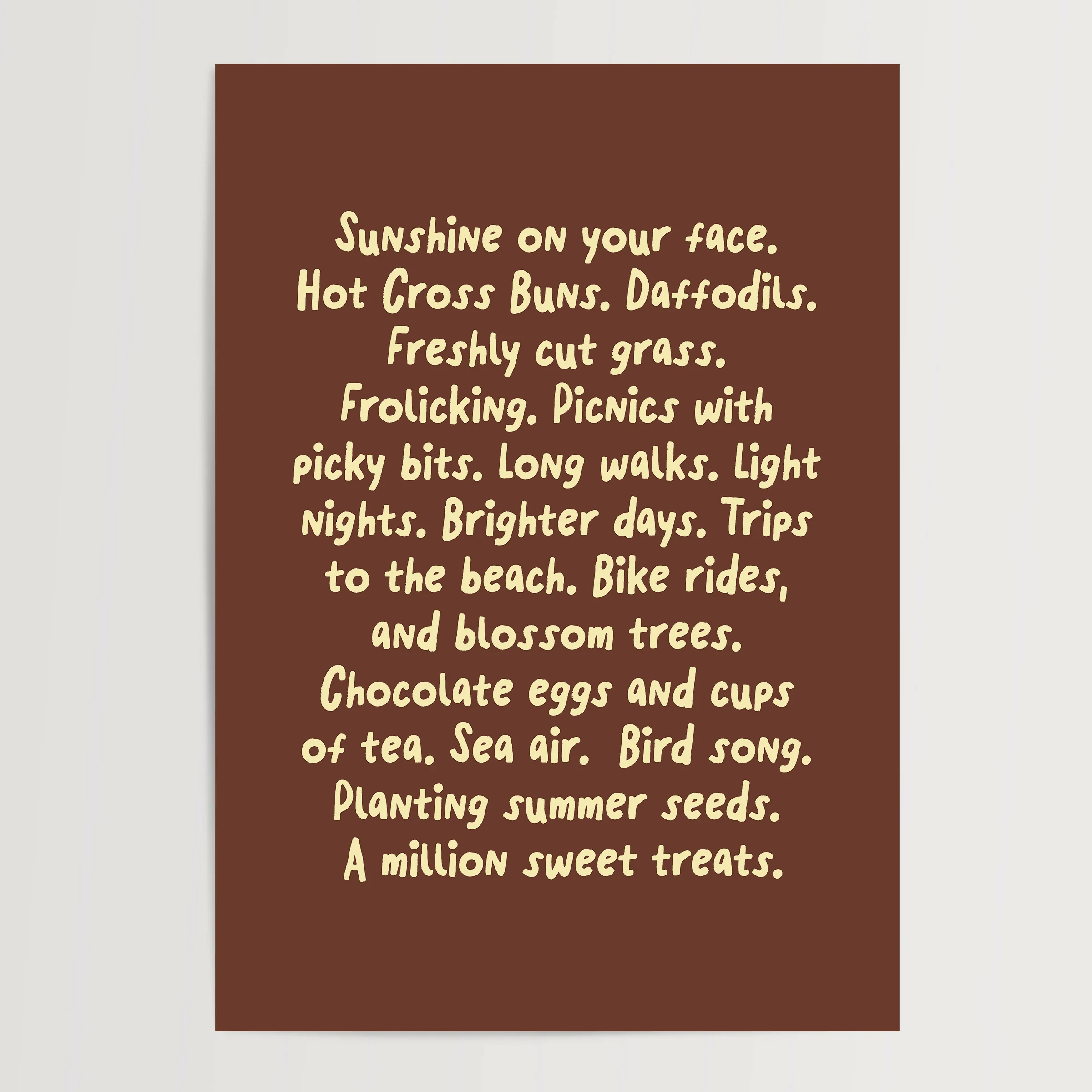 Spring Print in Brown