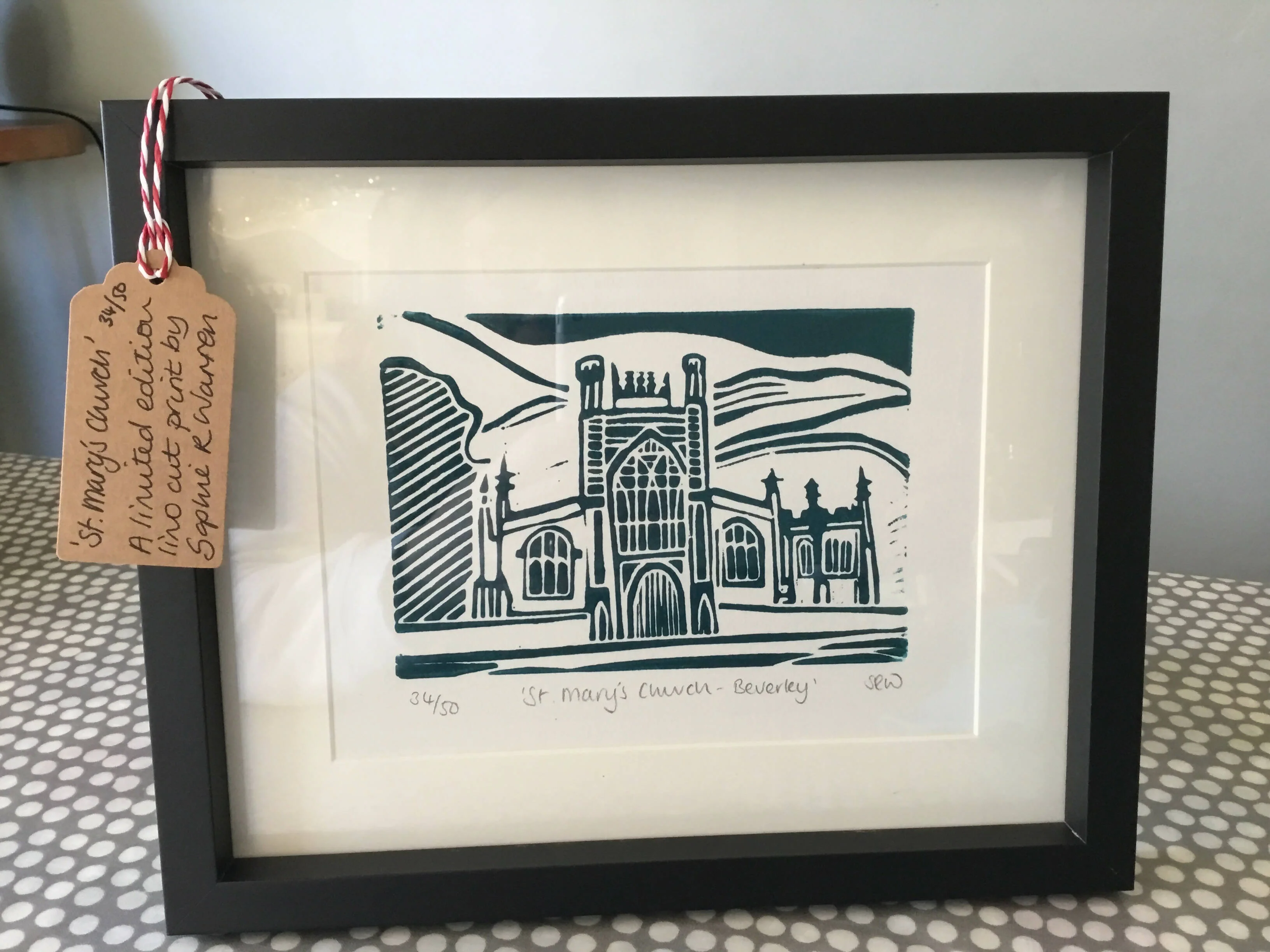 St Mary's Church, Beverley Framed Lino Cut Print - Image 12