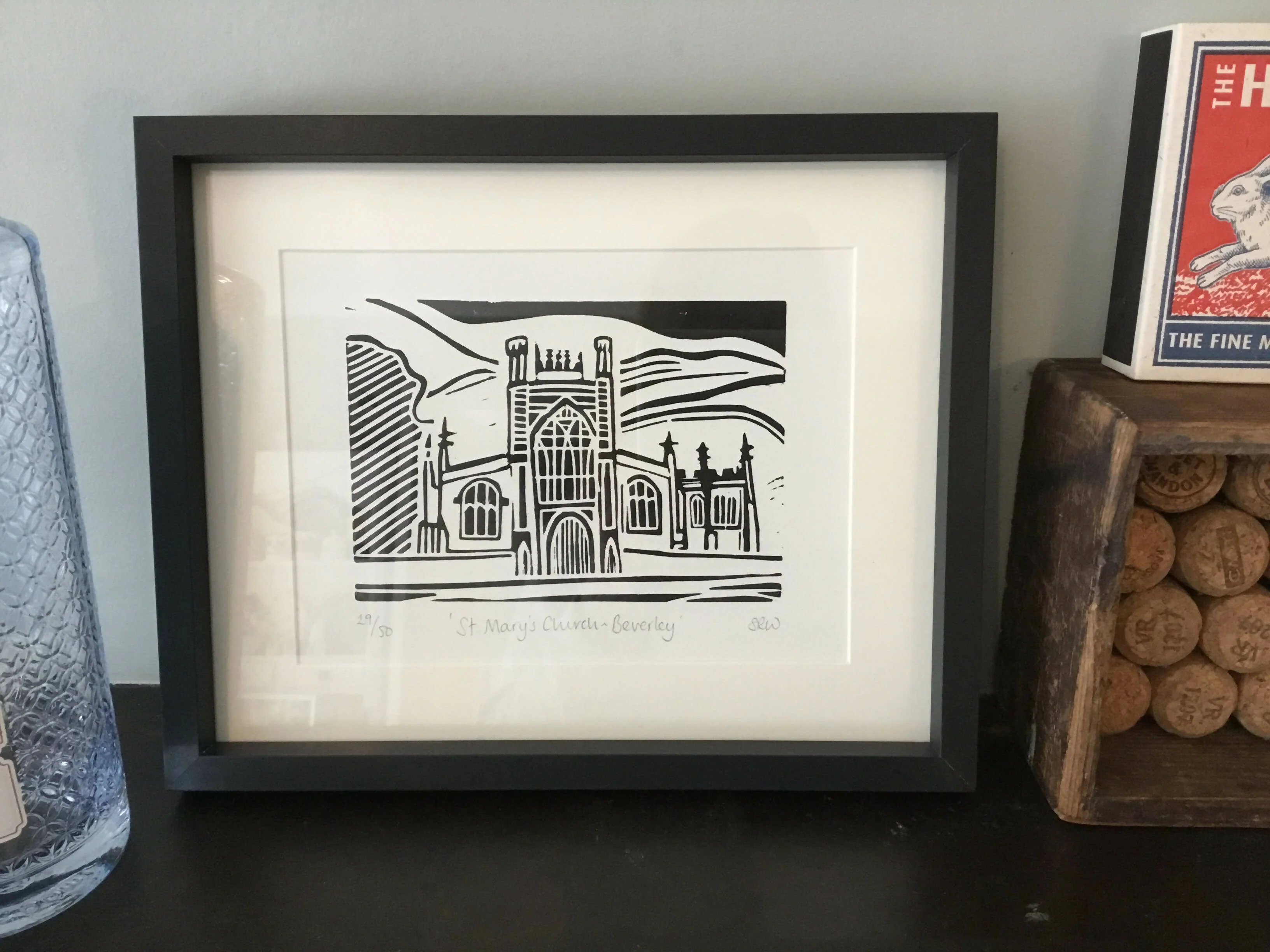 St Mary's Church, Beverley Framed Lino Cut Print - Image 13