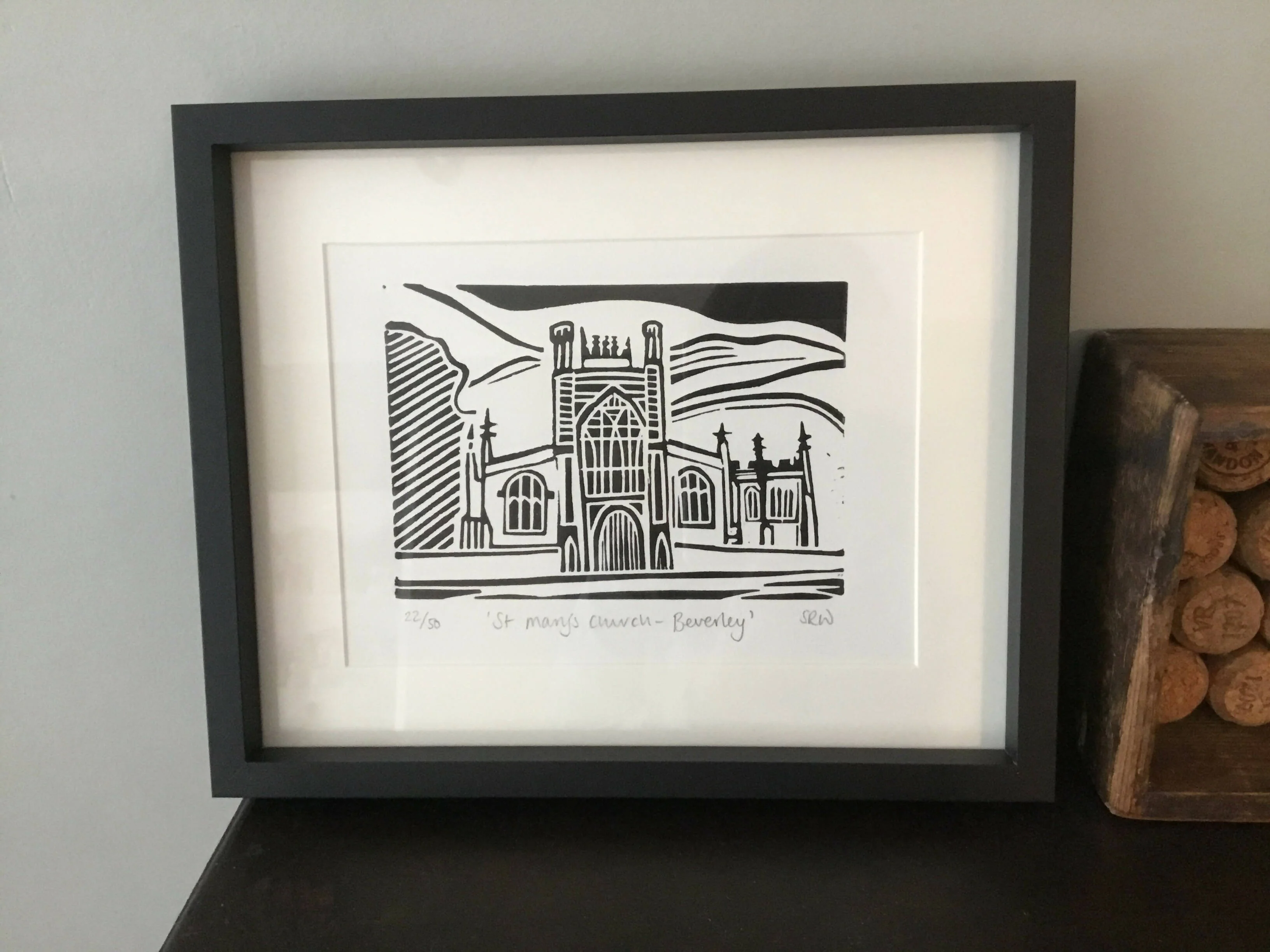 St Mary's Church, Beverley Framed Lino Cut Print - Image 14